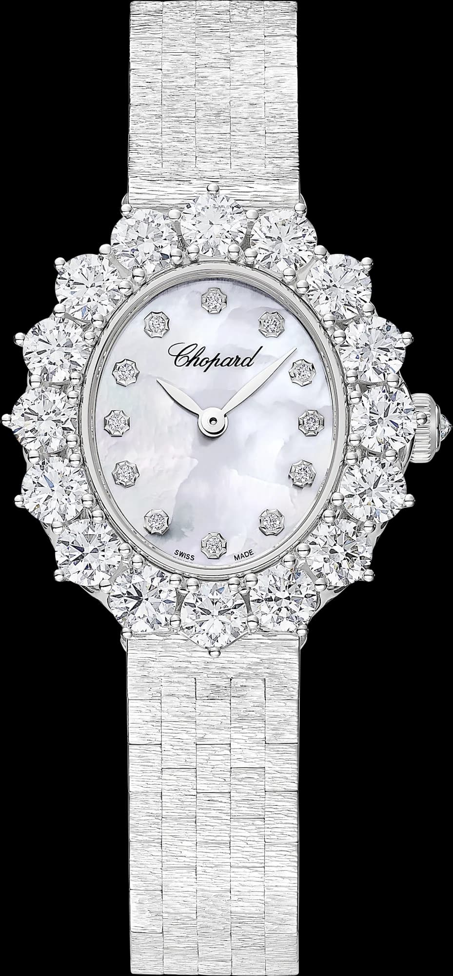 Chopard L'Heure du Diamant 30 x 27 mm – Beyaz Altın, Sedef Kadran, Beyaz Altın Bilezik 1