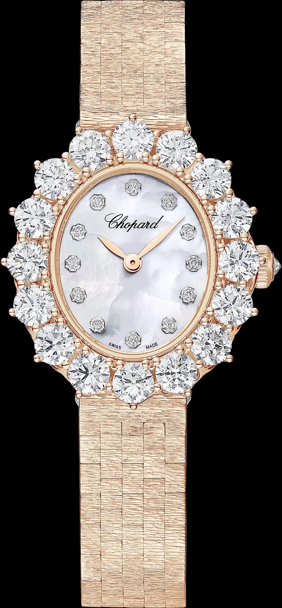 Chopard L'Heure du Diamant 30 x 27 mm – Pembe Altın, Sedef Kadran, Pembe Altın Bilezik 1