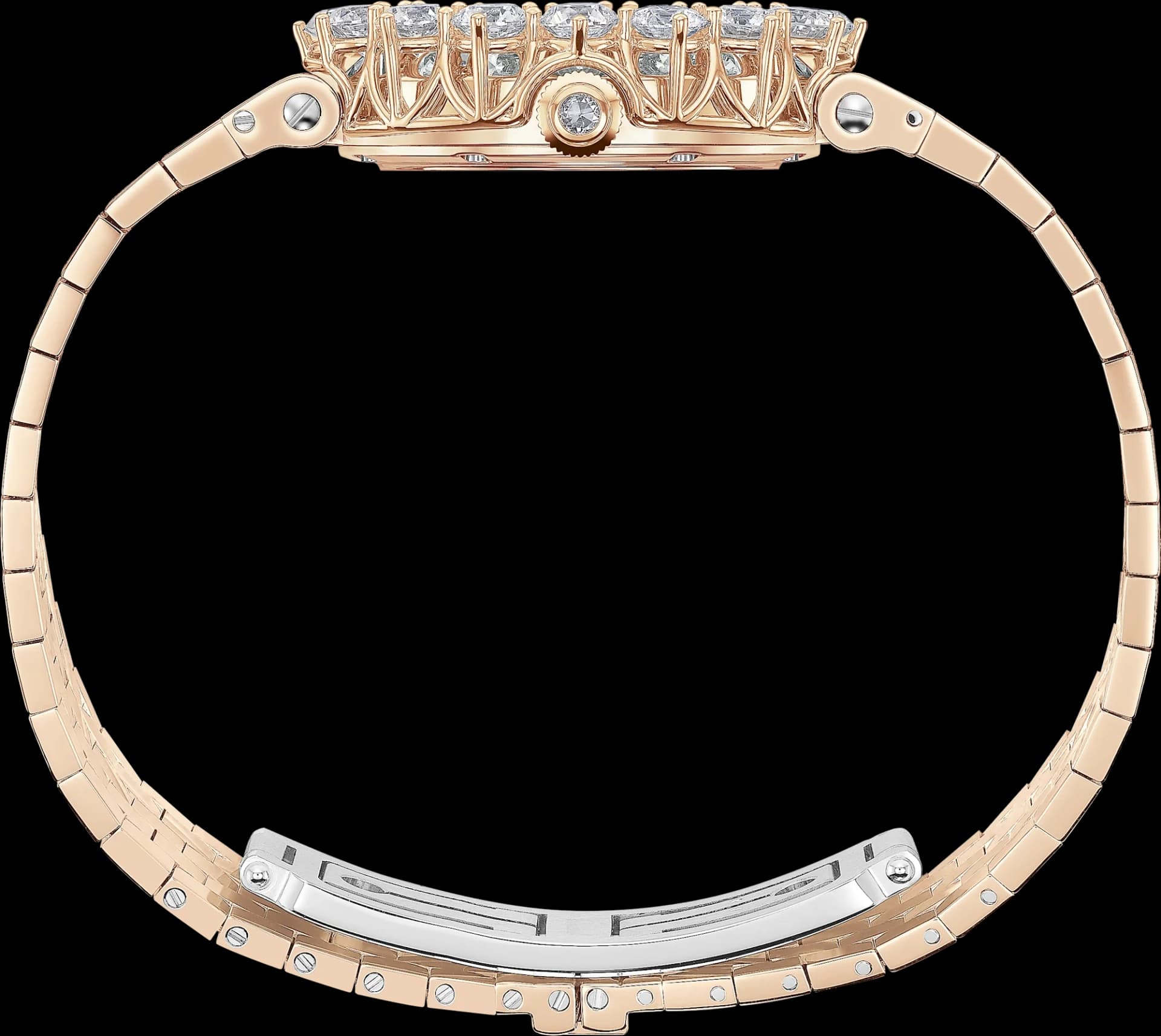Chopard L'Heure du Diamant 30 x 27 mm – Pembe Altın, Sedef Kadran, Pembe Altın Bilezik 3