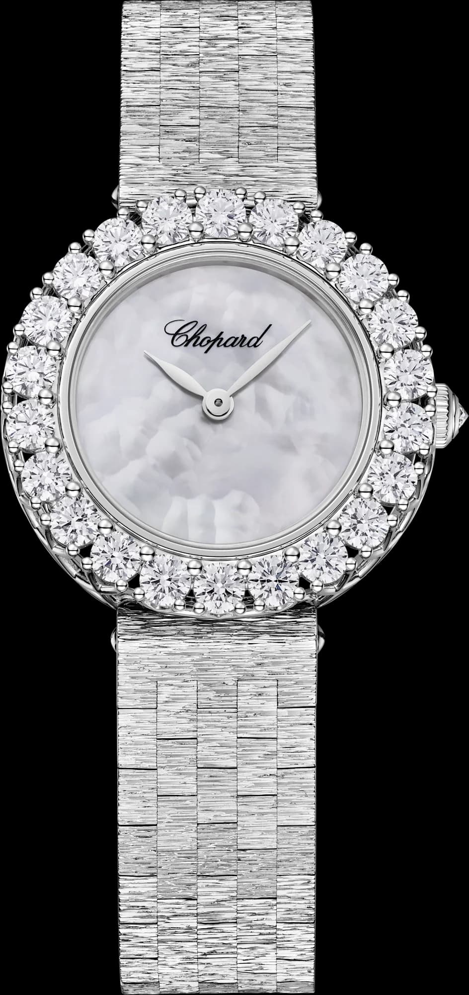 Chopard L'Heure du Diamant Round 26 mm – Beyaz Altın, Beyaz Altın Bilezik (10A178-1301) 1