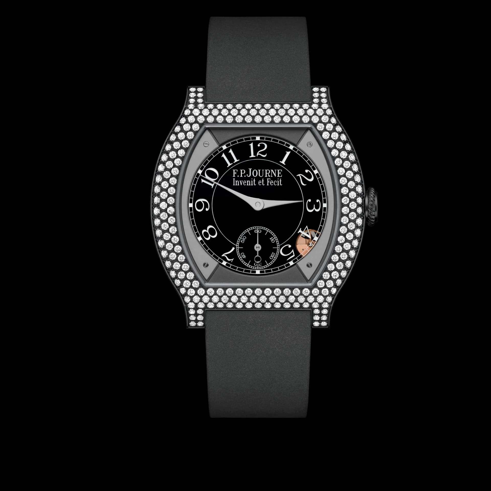 F.P. Journe Élégante 40 mm Titalyt 12 Rows of Diamonds – Antrasit Kayış 1
