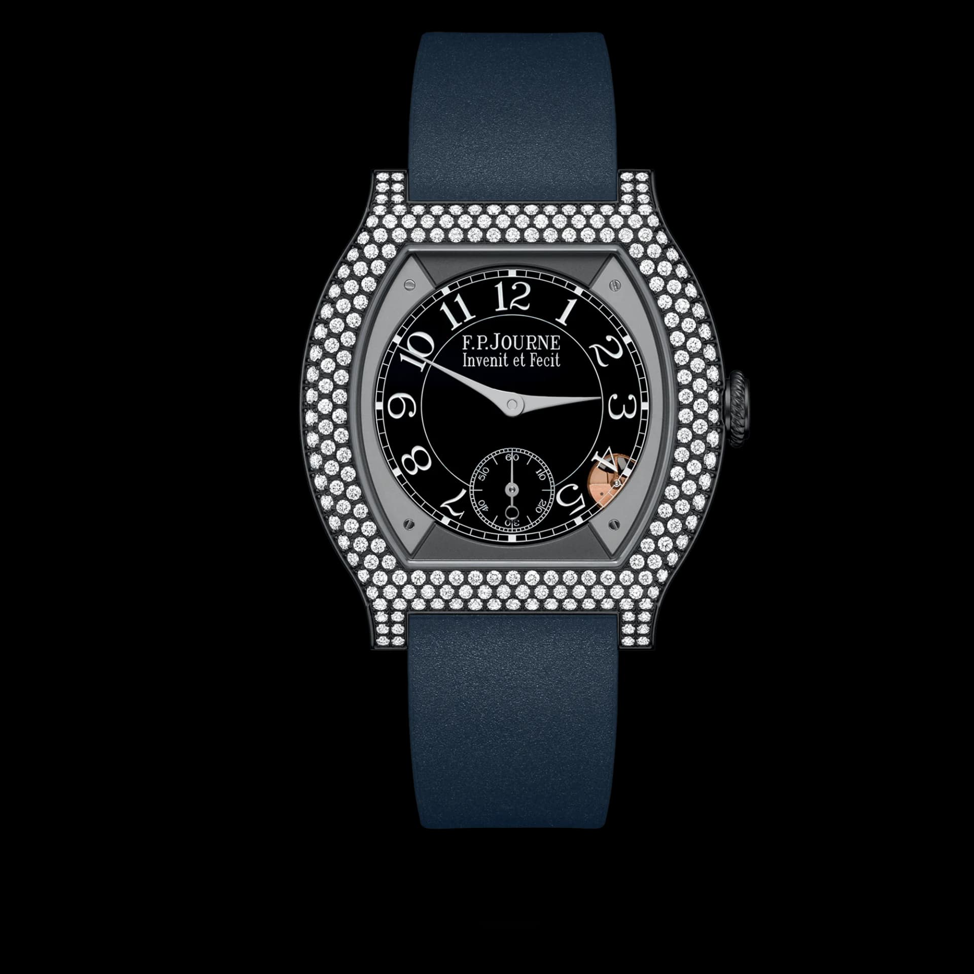 F.P. Journe Élégante 40 mm Titalyt 12 Rows of Diamonds – Gece Mavisi Kayış 1