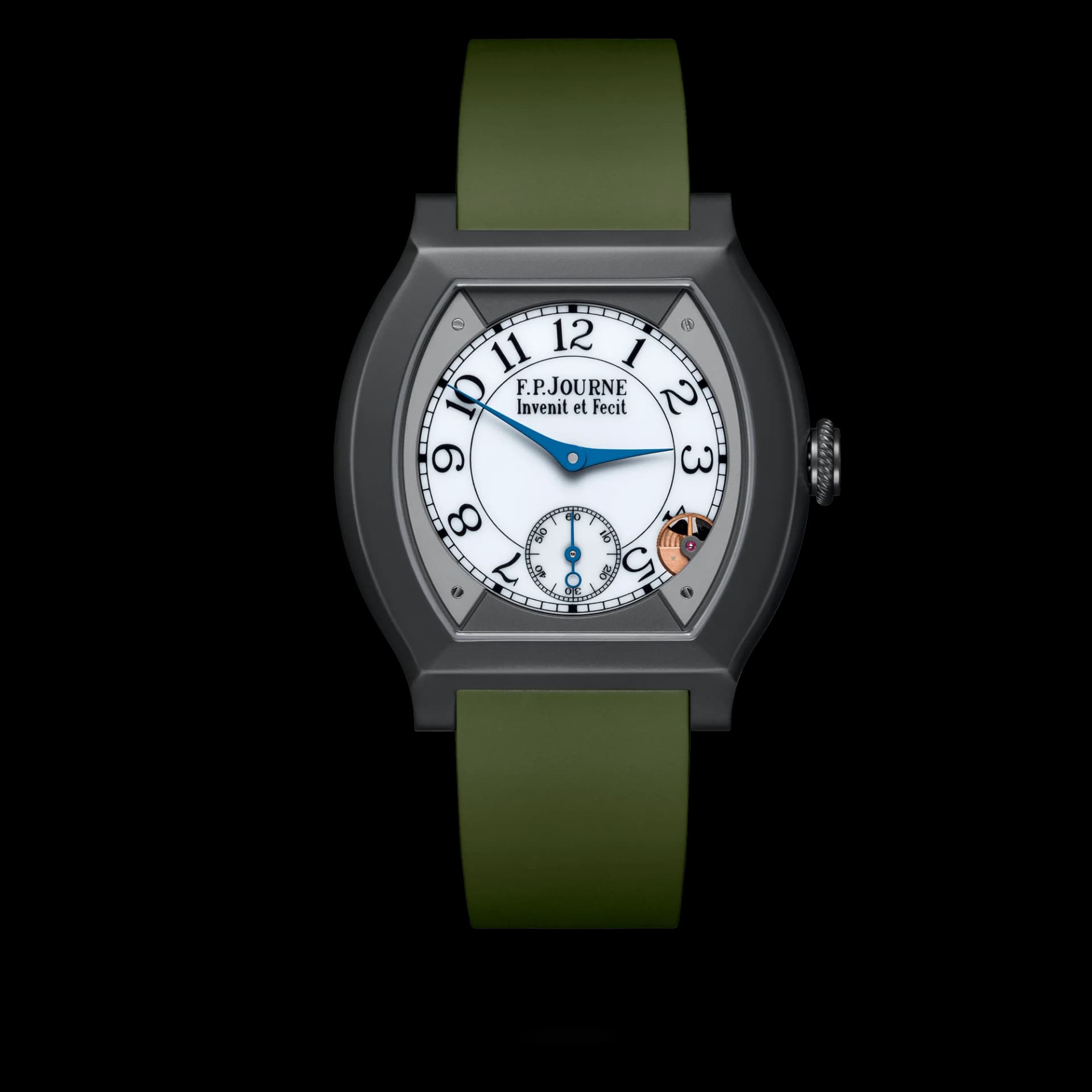 F.P. Journe Élégante 40 mm Titalyt – Haki Yeşil Kayış 1