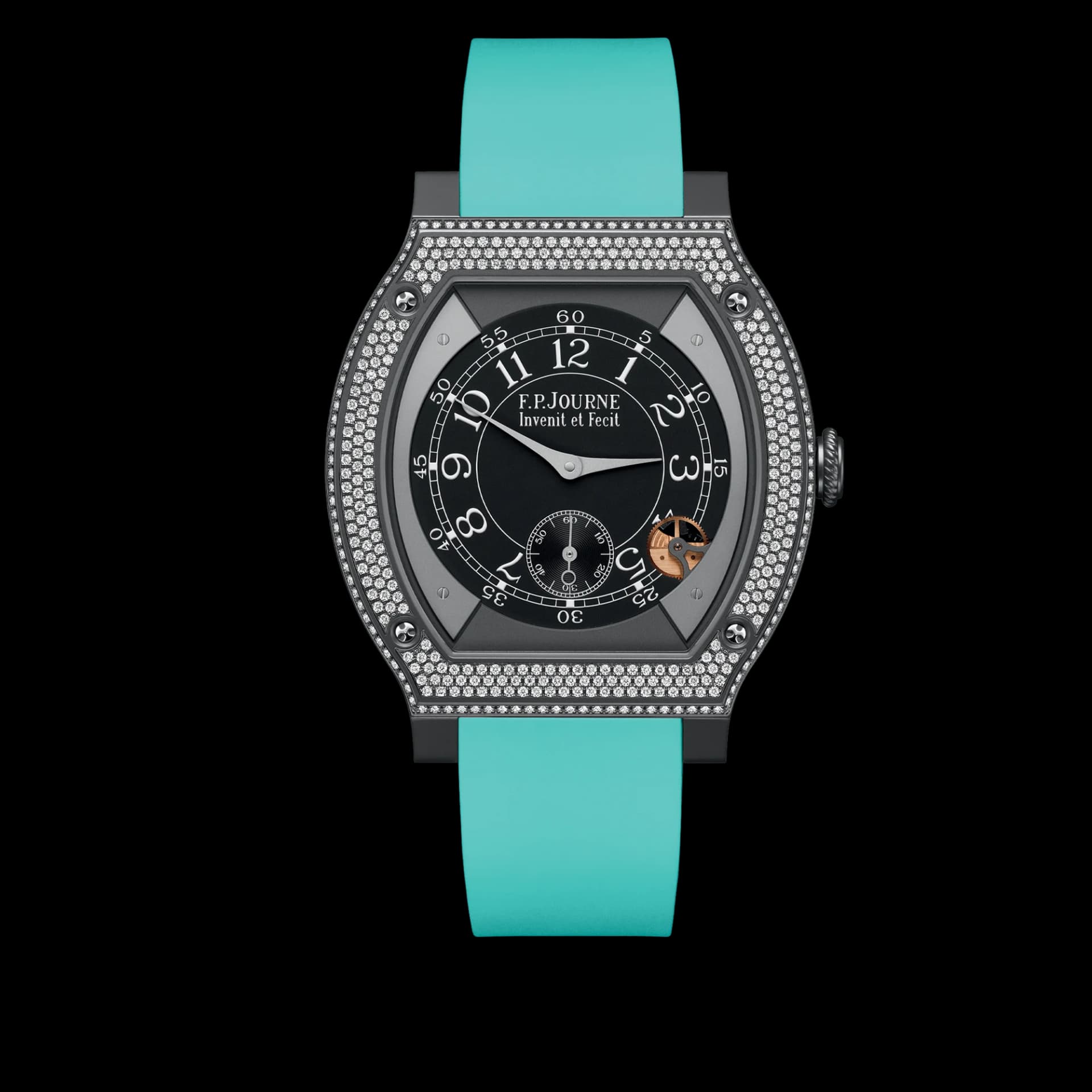 F.P. Journe Élégante 48 mm Titalyt Set with Diamonds – Turkuaz Kayış 1