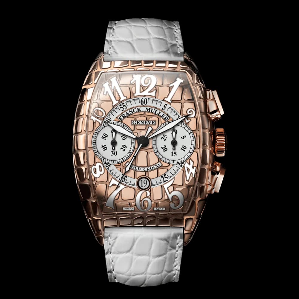 Franck Muller Cintrée Curvex Croco Chronograph – Rose Gold 1