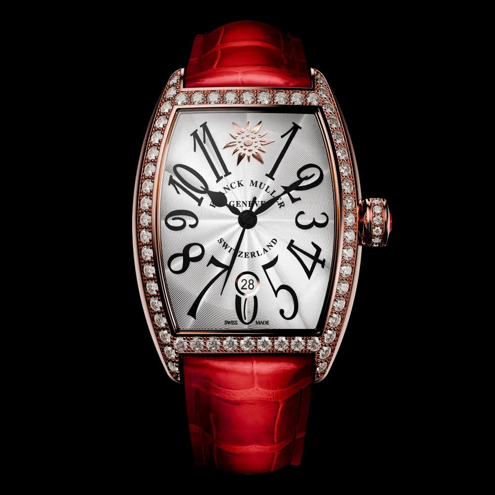Franck Muller Cintrée Curvex Edelweiss 1750 – Rose Gold, Diamonds 1