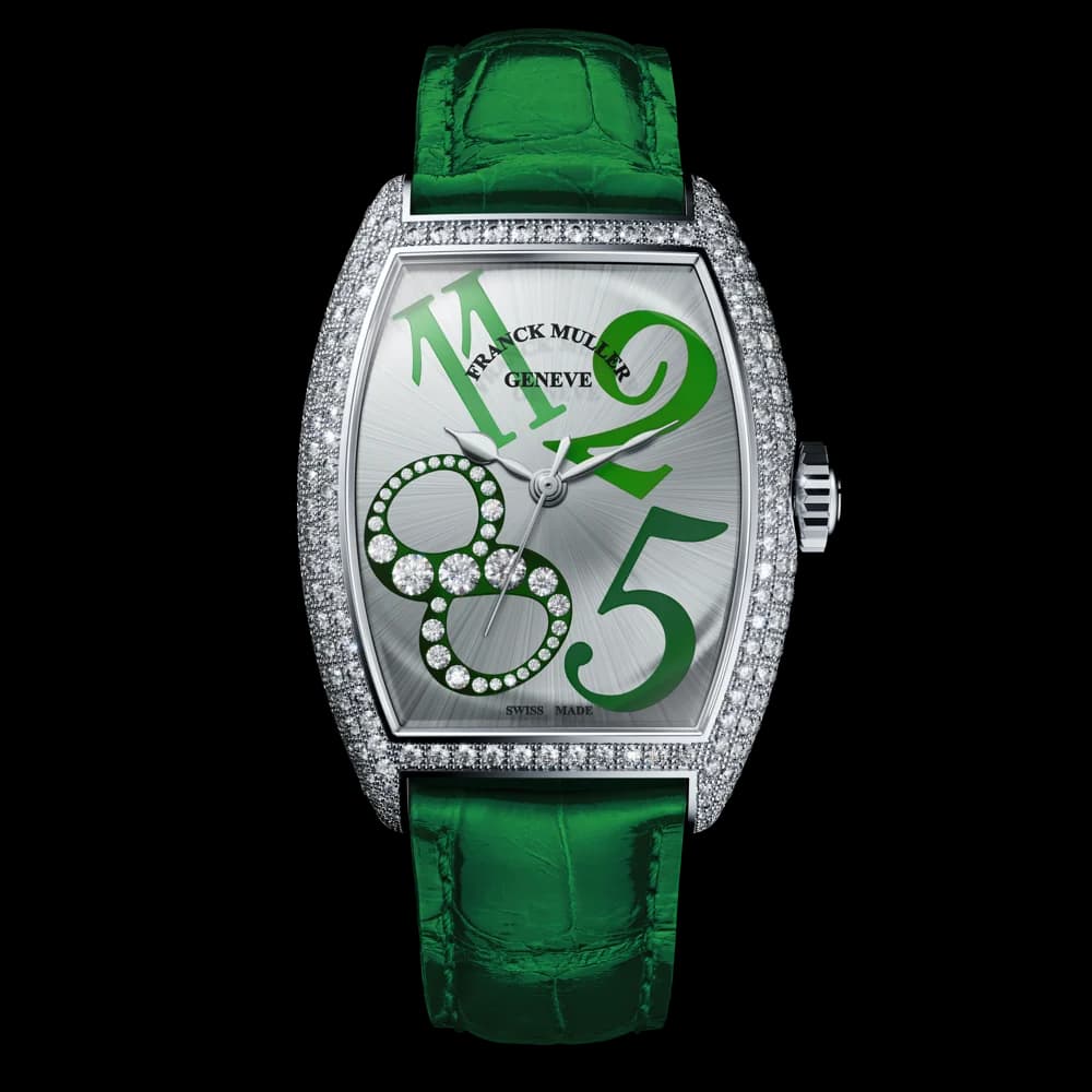 Franck Muller Cintrée Curvex Lucky 8 7502 – White Gold, Green 1
