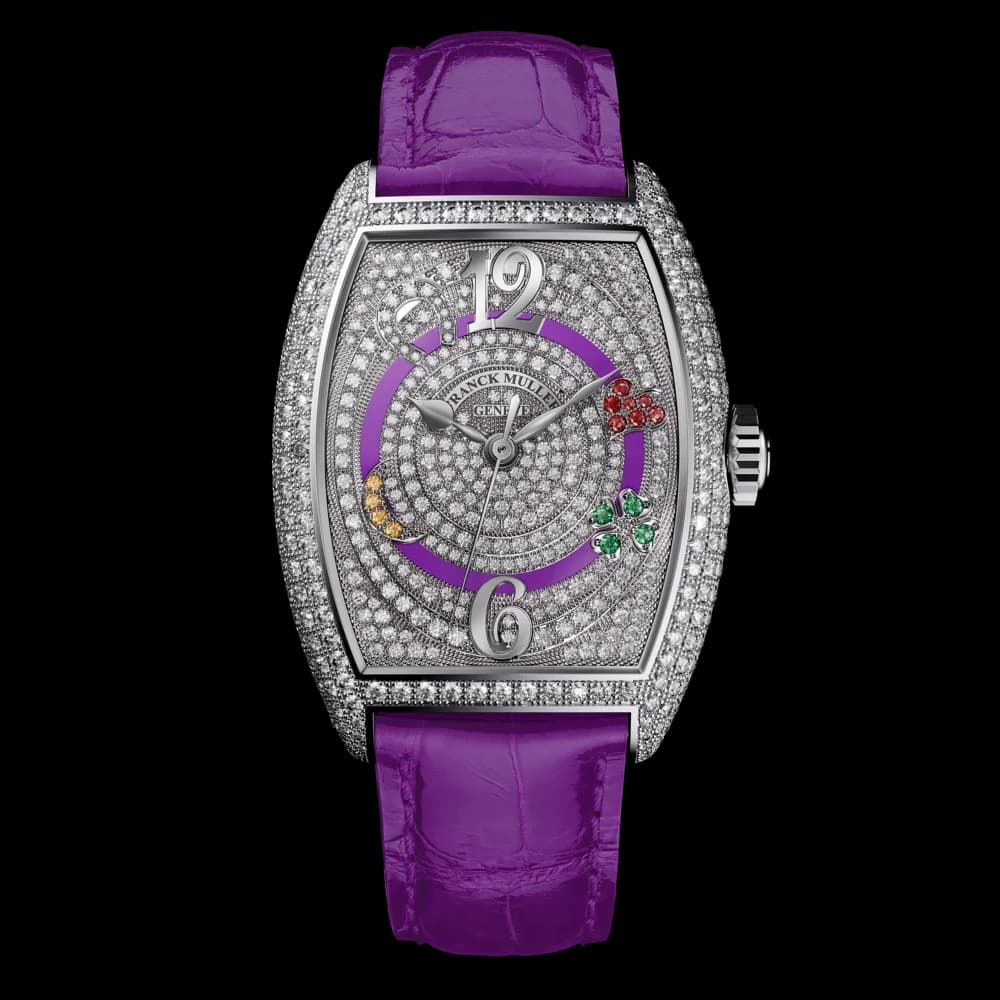 Franck Muller Cintrée Curvex Lucky Charm 7502 – White Gold, Purple 1