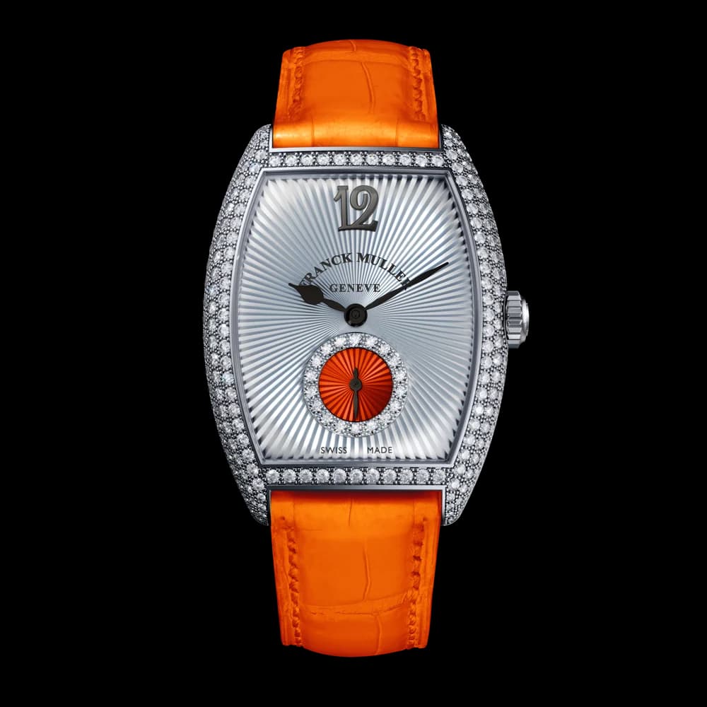 Franck Muller Cintrée Curvex Majestic 12 7031 – White Gold, Orange 1