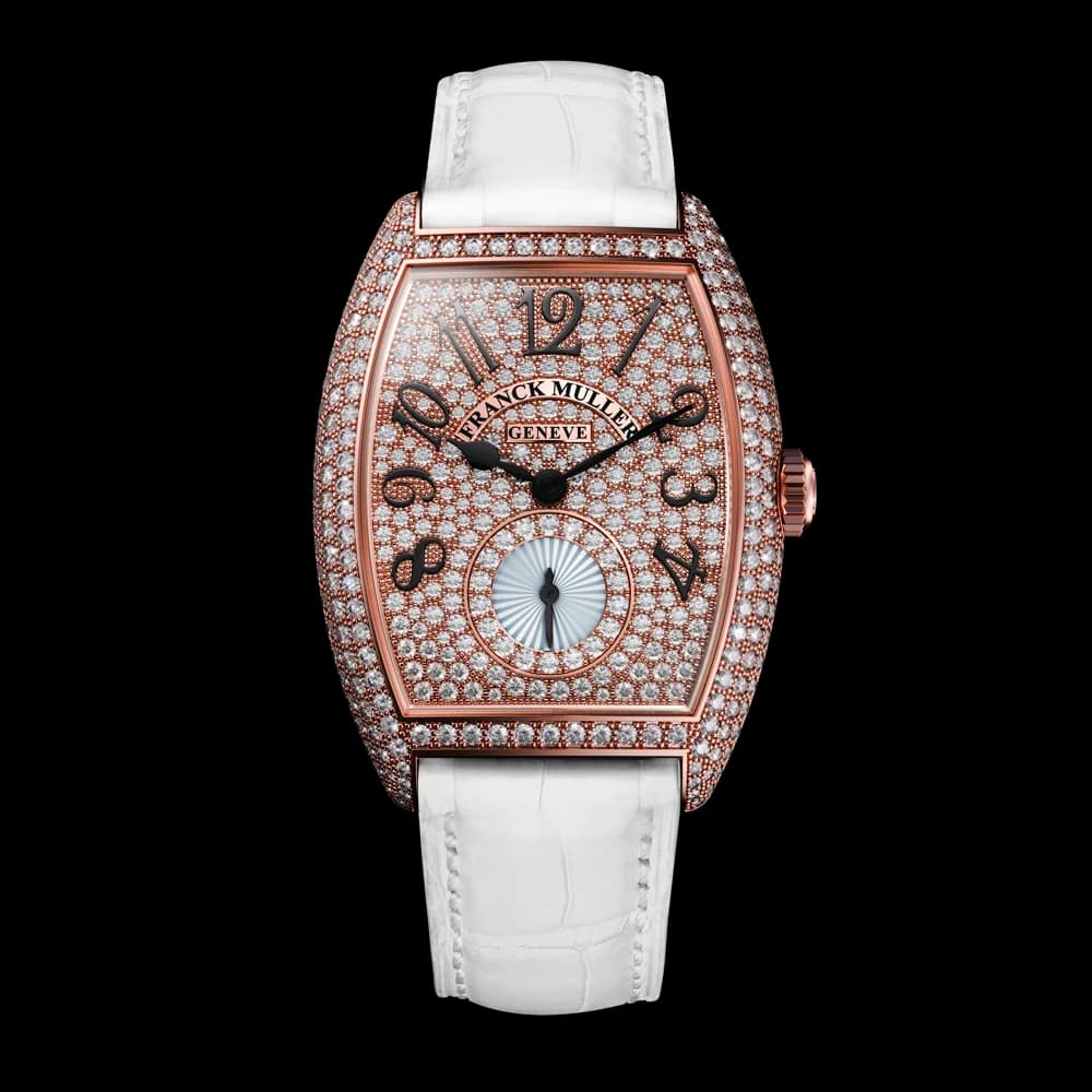 Franck Muller Cintrée Curvex Majestic Number 7500 – Rose Gold, White 1