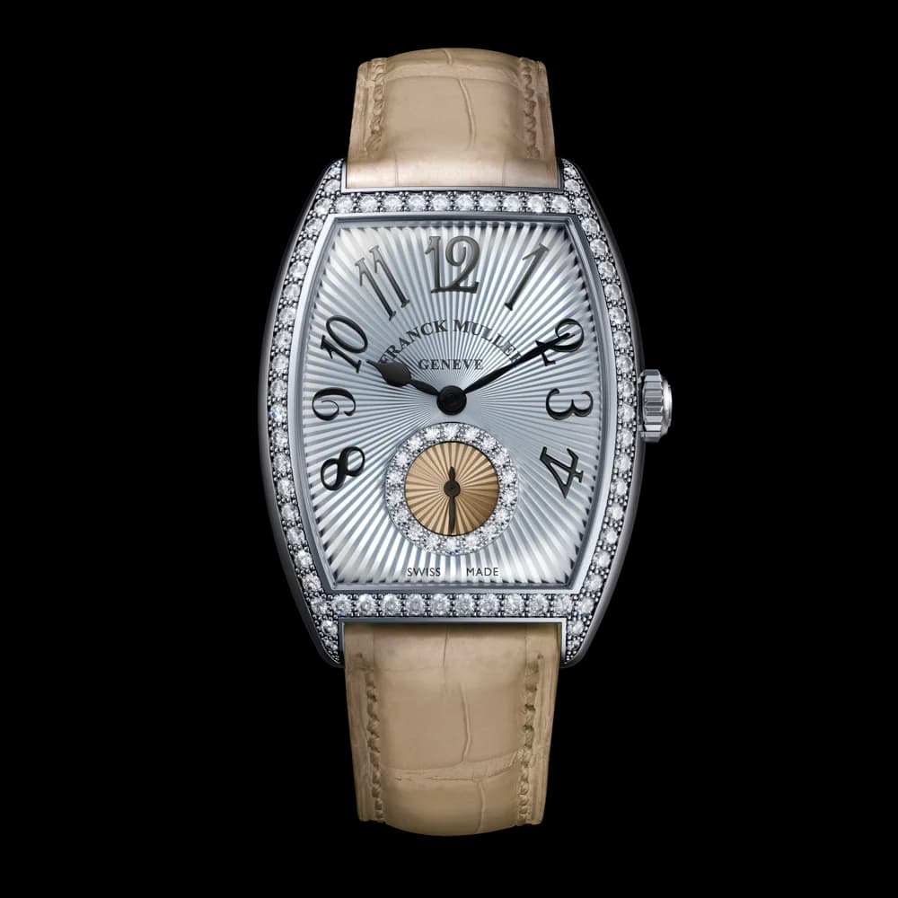 Franck Muller Cintrée Curvex Majestic Number 7500 – White Gold, Beige 1