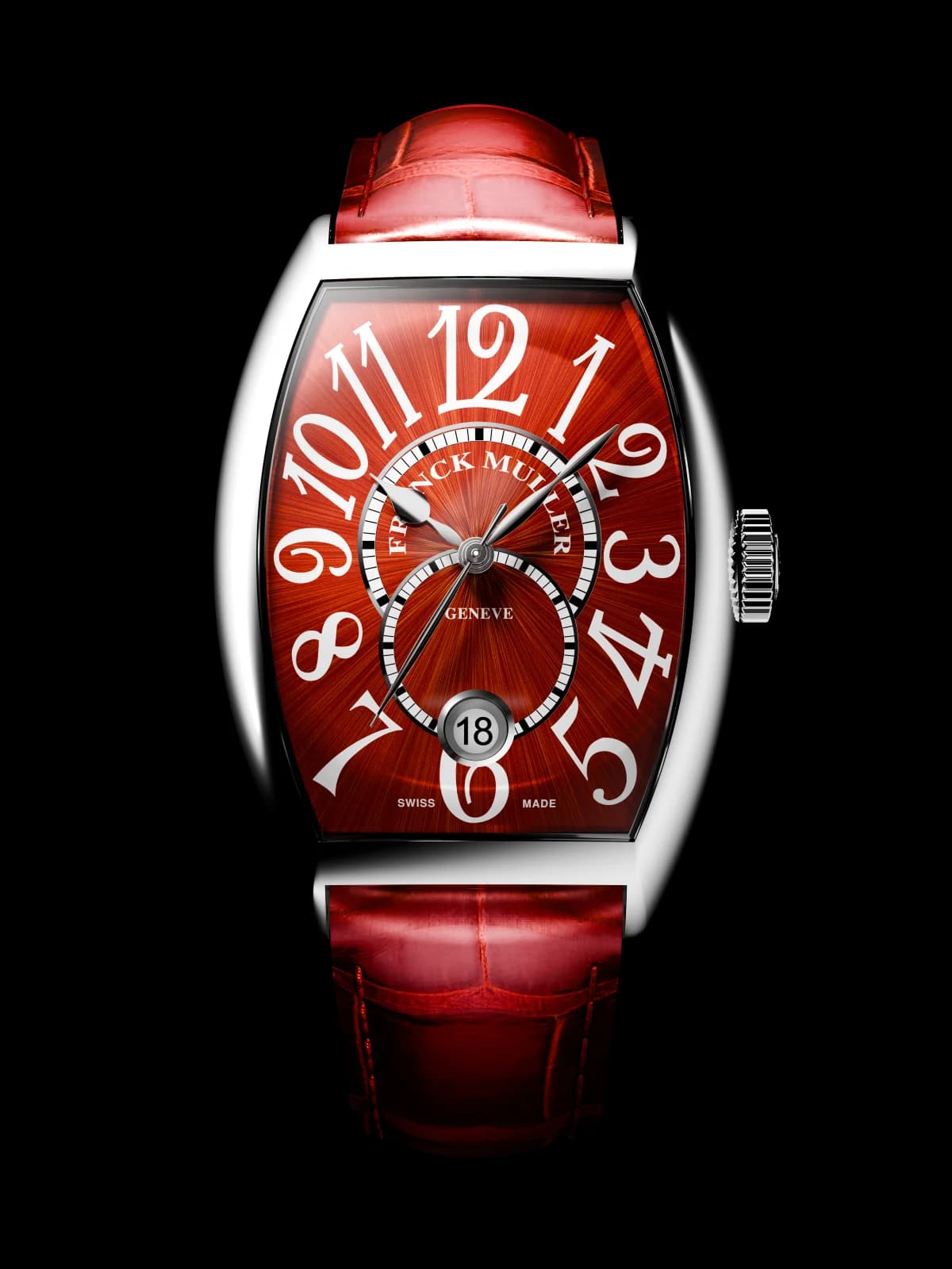 Franck Muller Cintrée Curvex Nuance 7880 – White Gold, Burgundy 1