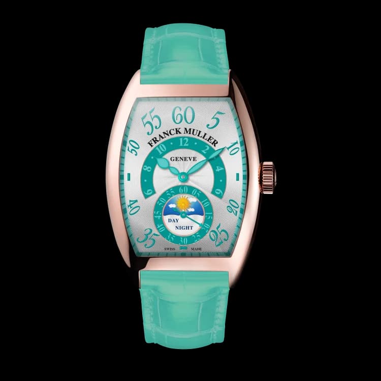 Franck Muller Cintrée Curvex Retrograde Hour Day & Night 8880 – Rose Gold, Blue 1