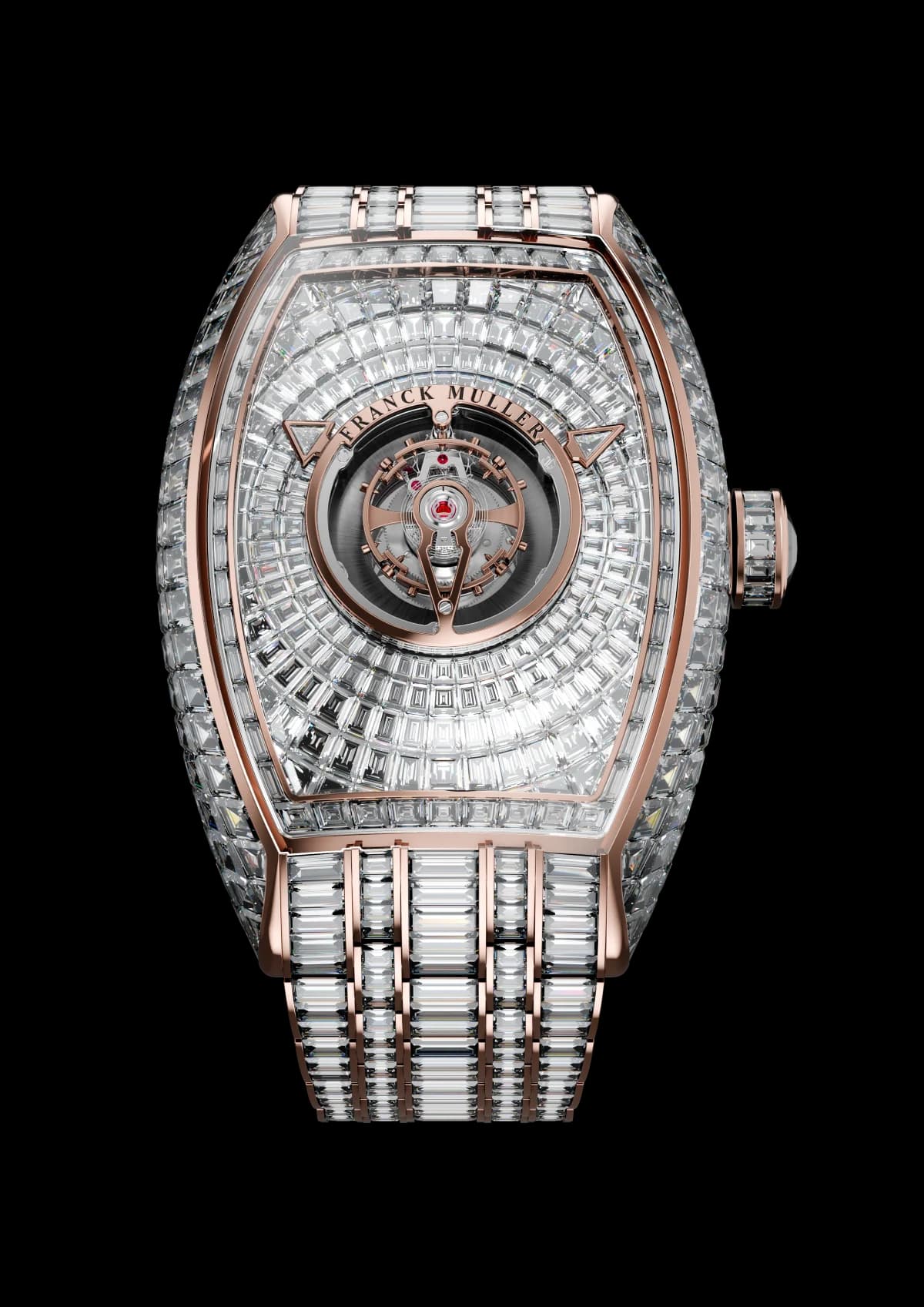 Franck Muller Curvex CX Grand Central Tourbillon Baguette – Rose Gold 1