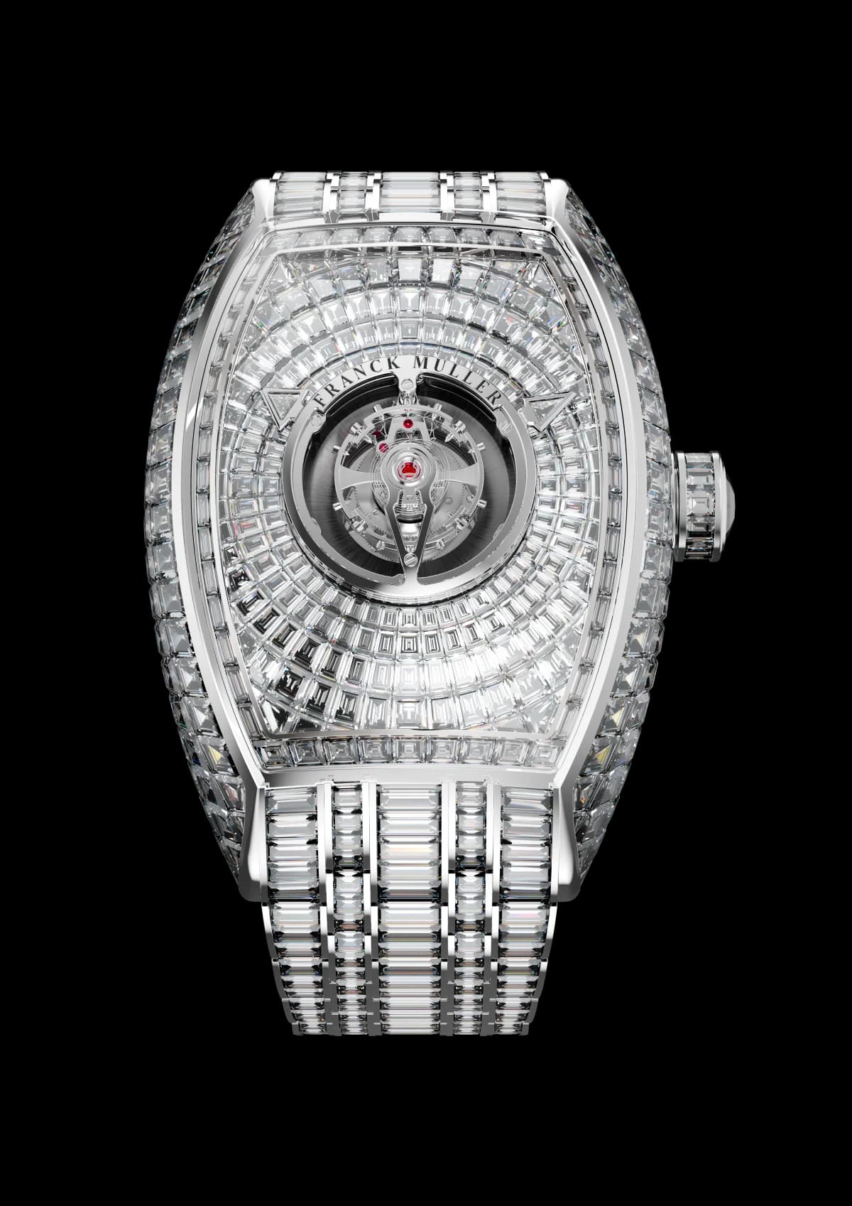 Franck Muller Curvex CX Grand Central Tourbillon Baguette – Steel 1