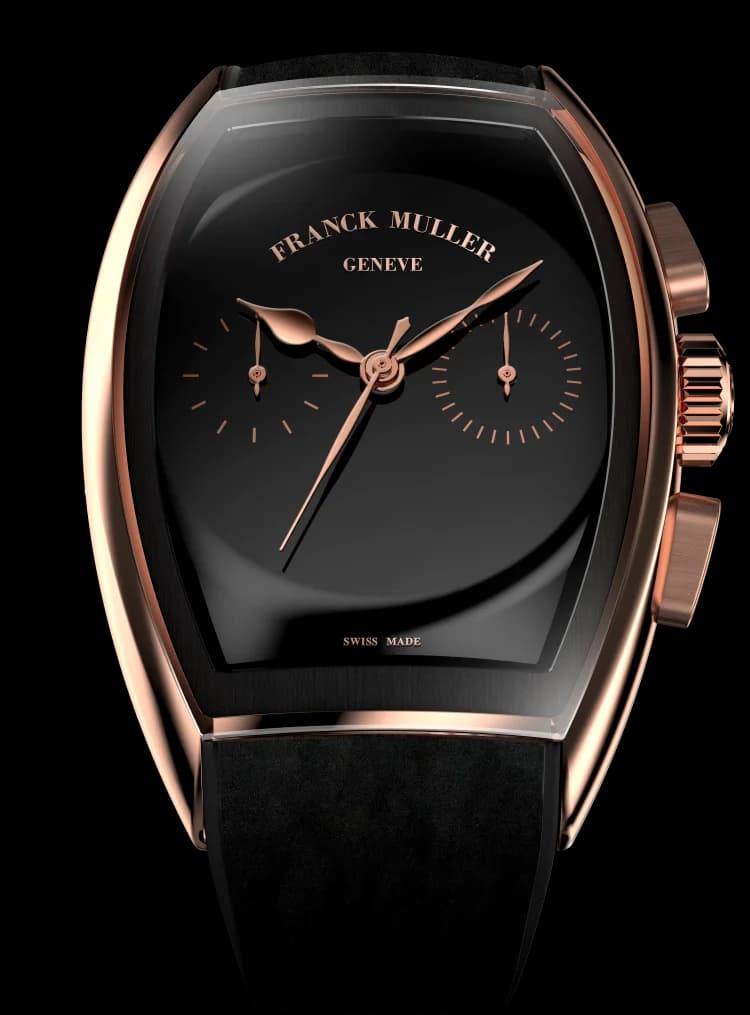 Franck Muller Curvex CX Piano Chronograph 36 – Rose Gold & Black Steel 1