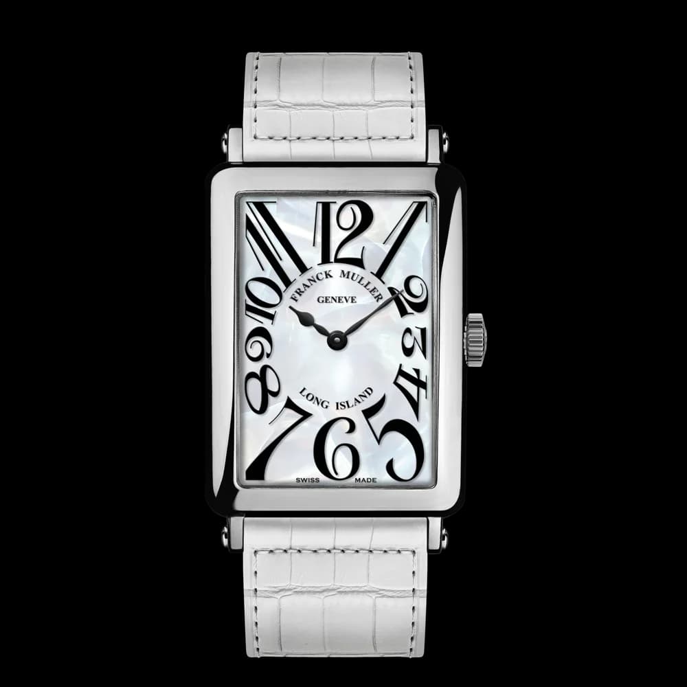 Franck Muller Long Island 952 – White Gold, Mother-of-Pearl, Blue, White Strap 1