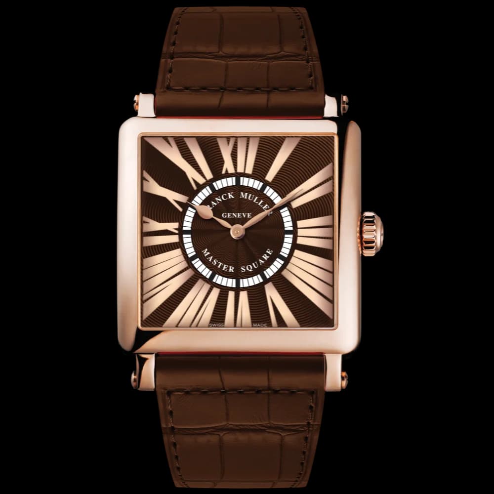 Franck Muller Master Square 6000 H – Rose Gold, Relief, Chocolate, Brown Strap 1