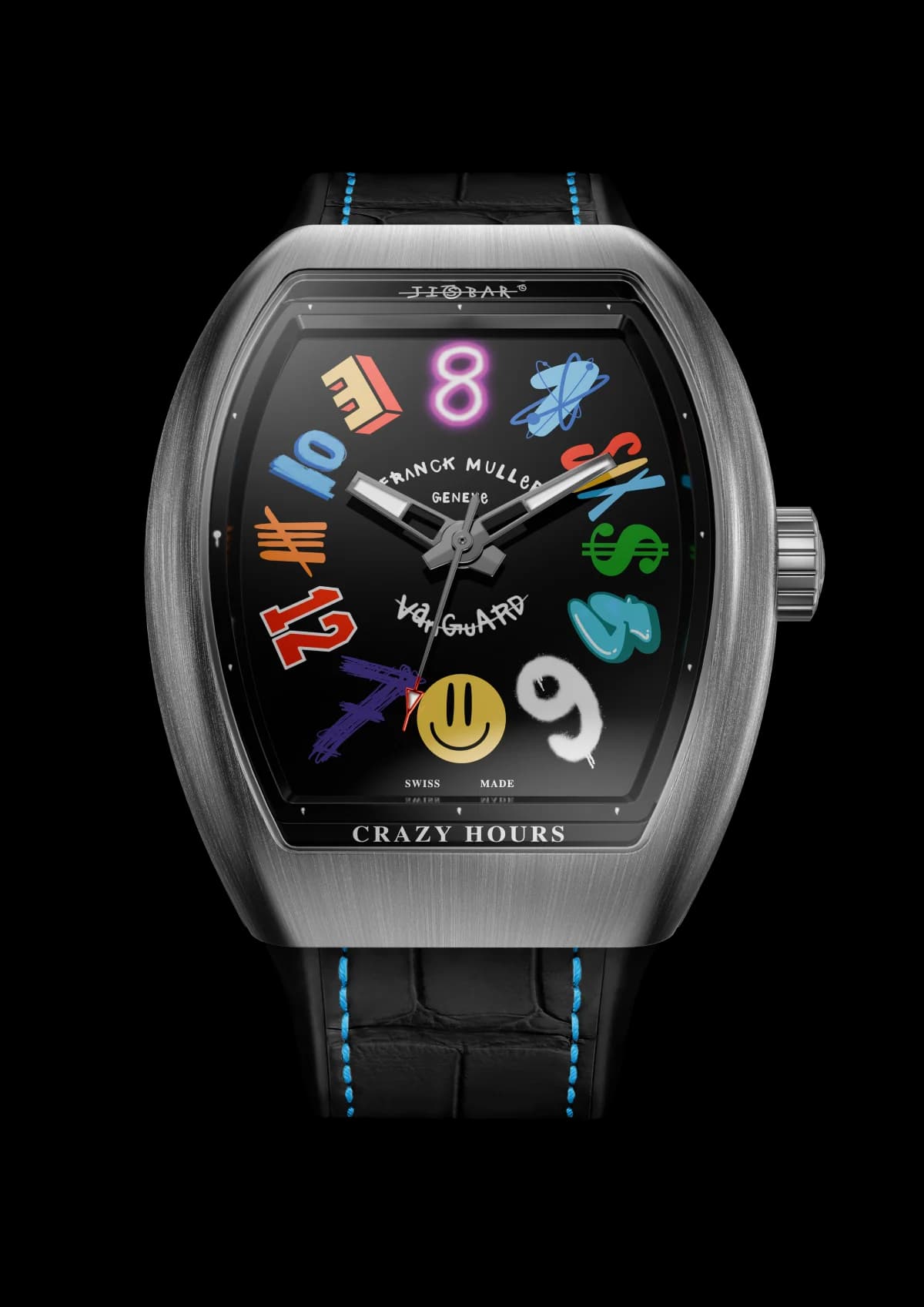 Franck Muller Vanguard Crazy Hours Jisbar – Titanium, Black 1