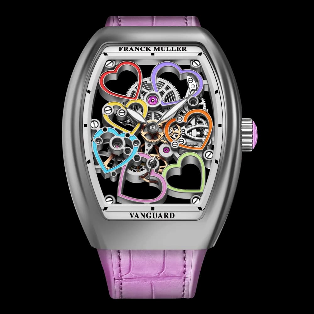 Franck Muller Vanguard Lady Heart Skeleton – White Gold, Pink 1