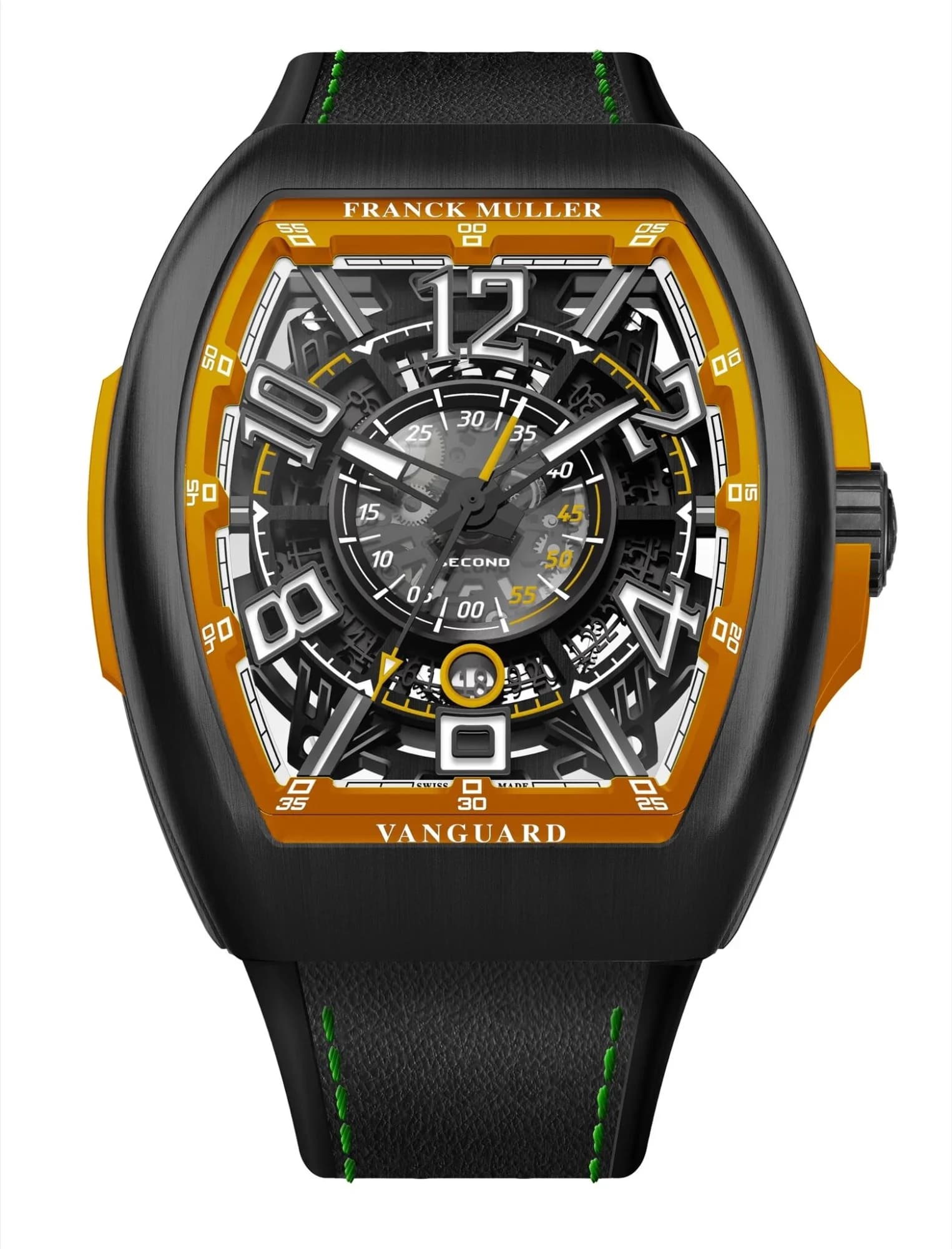 Franck Muller Vanguard Racing Skeleton – Black Titanium, Orange 1