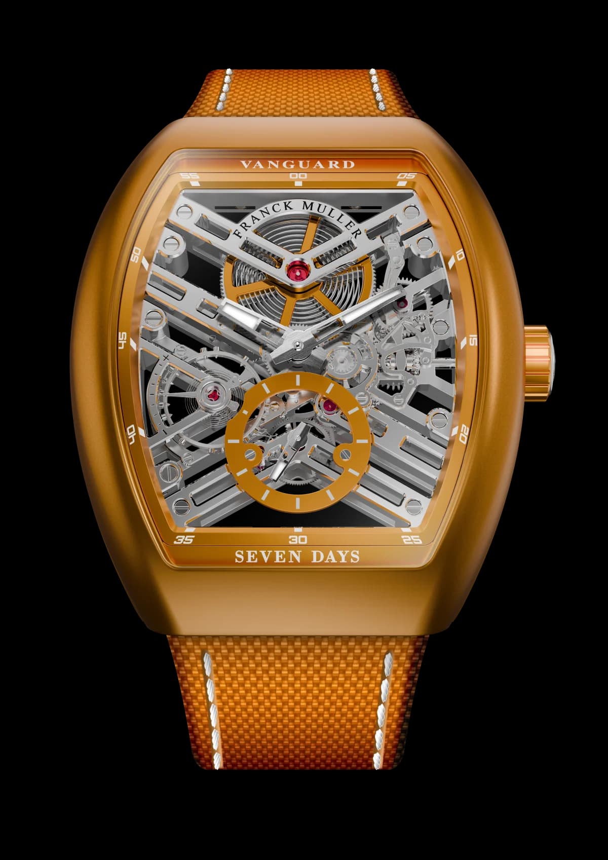 Franck Muller Vanguard Royal Bauxite Skeleton 41 – Orange 1