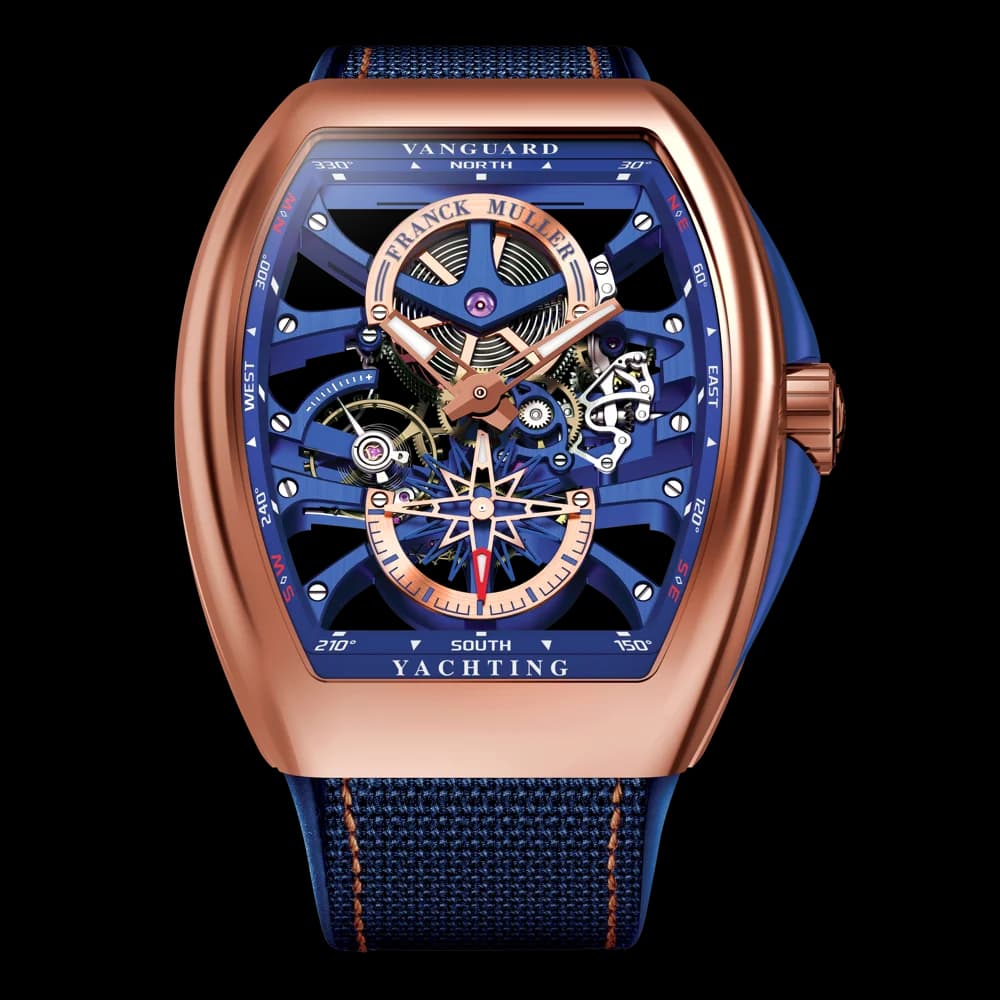 Franck Muller Vanguard Yachting Anchor Skeleton – Rose Gold, Blue 1