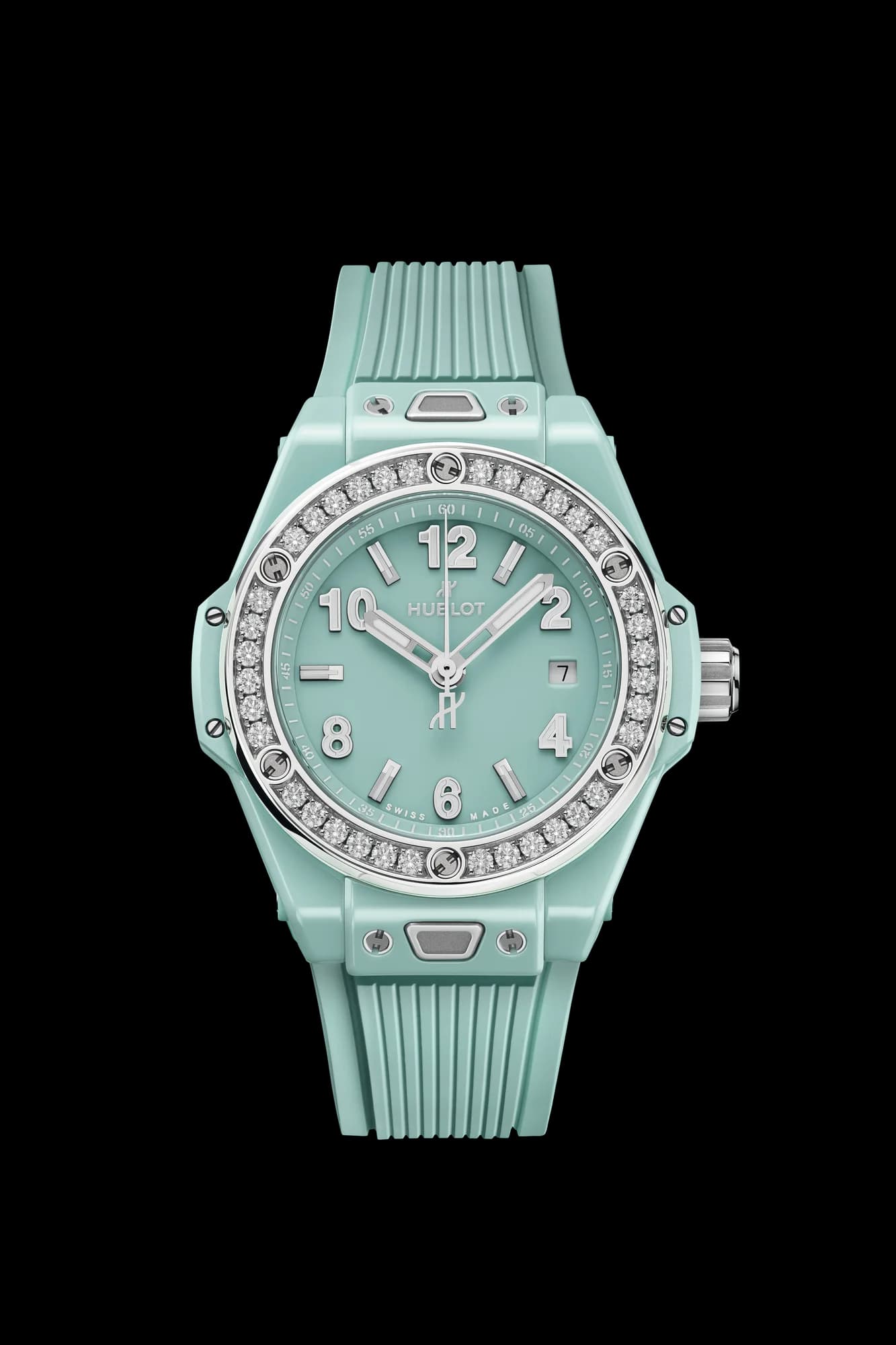 Hublot Big Bang One Click Mint Green Ceramic Diamonds 33 mm 1