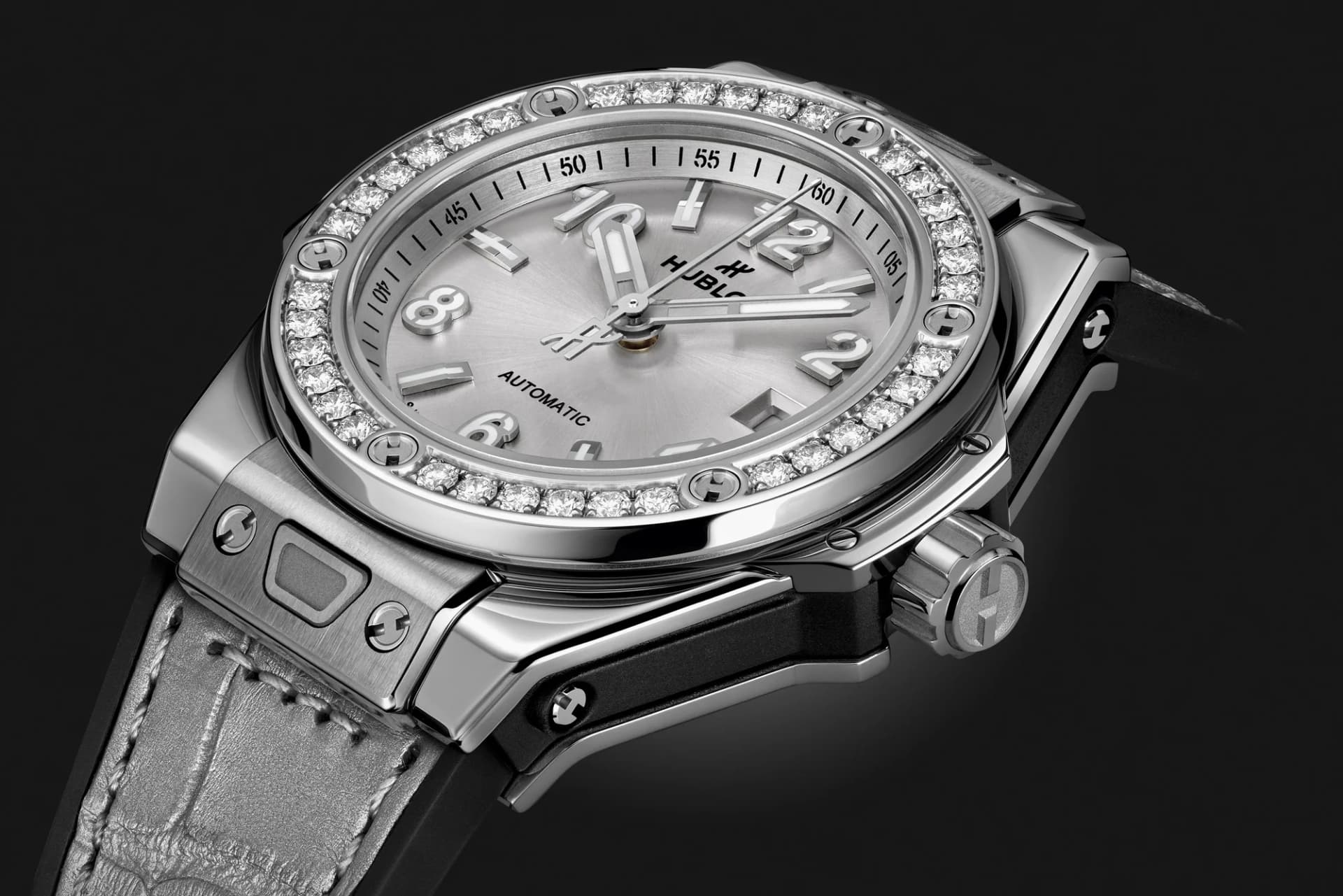 Hublot Big Bang One Click Monochrome Steel Diamonds 33 mm 2
