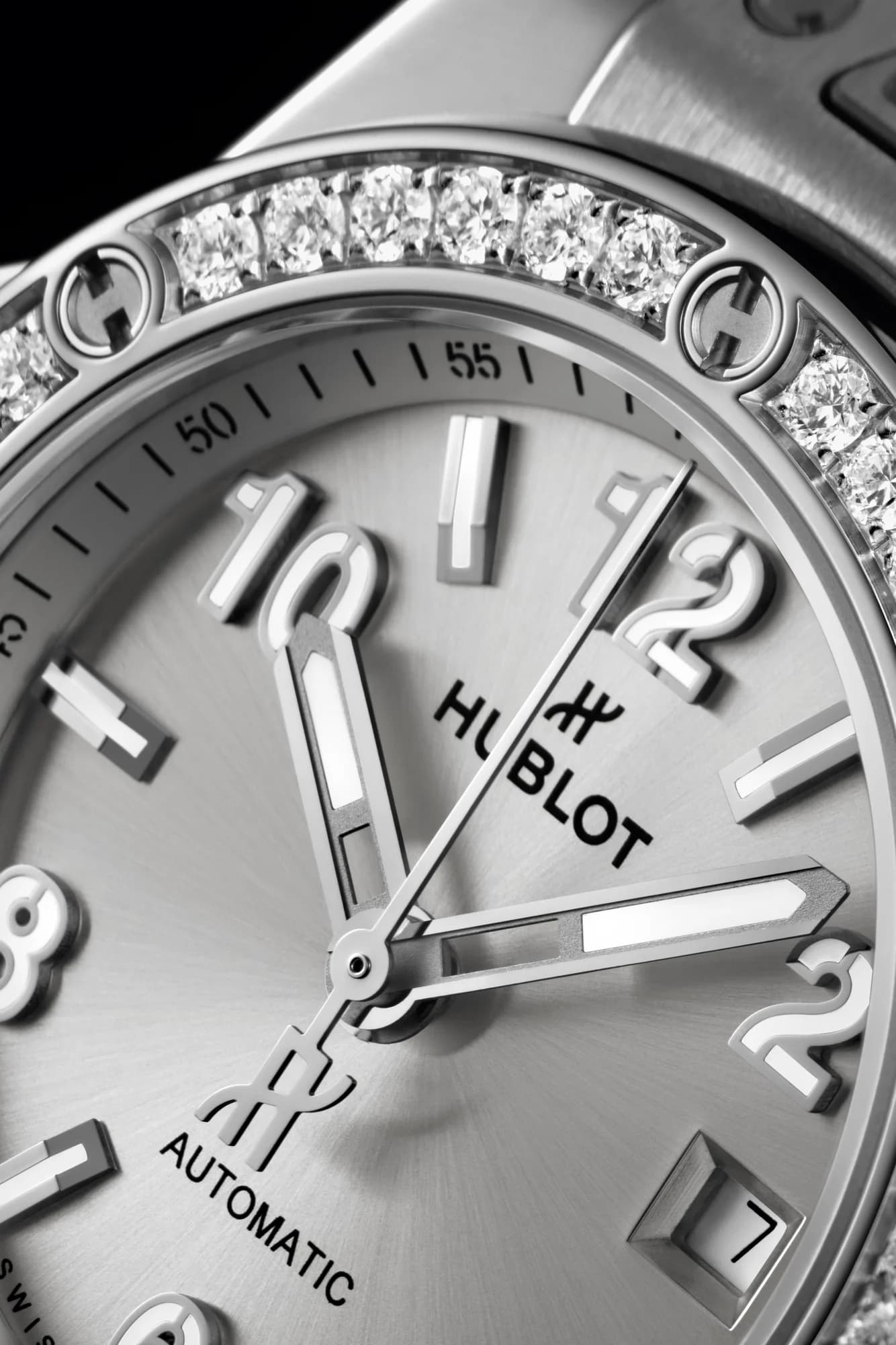 Hublot Big Bang One Click Monochrome Steel Diamonds 33 mm 3