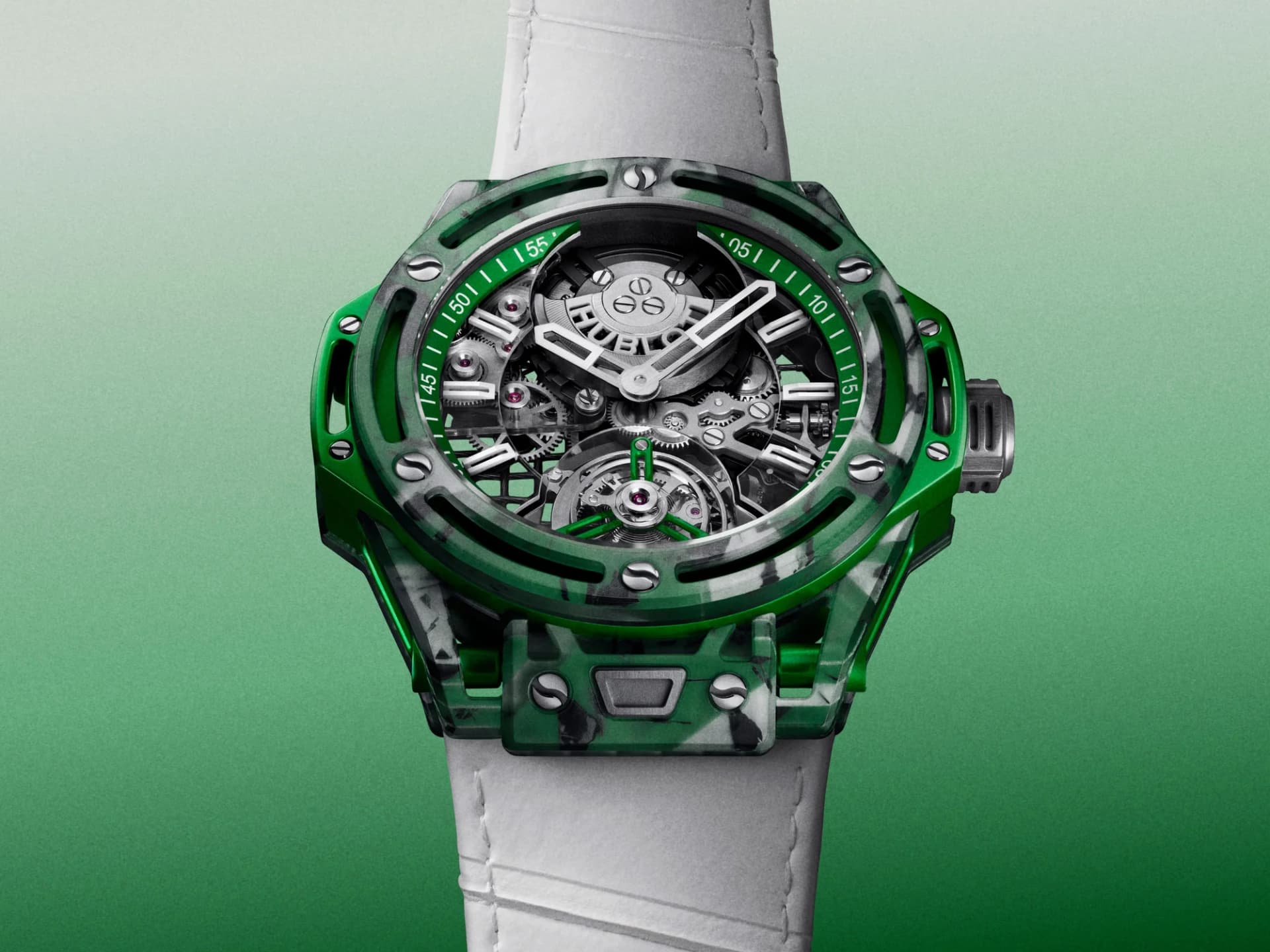 Hublot Big Bang Tourbillon Novak Djokovic Goat Edition Green 44 mm 3
