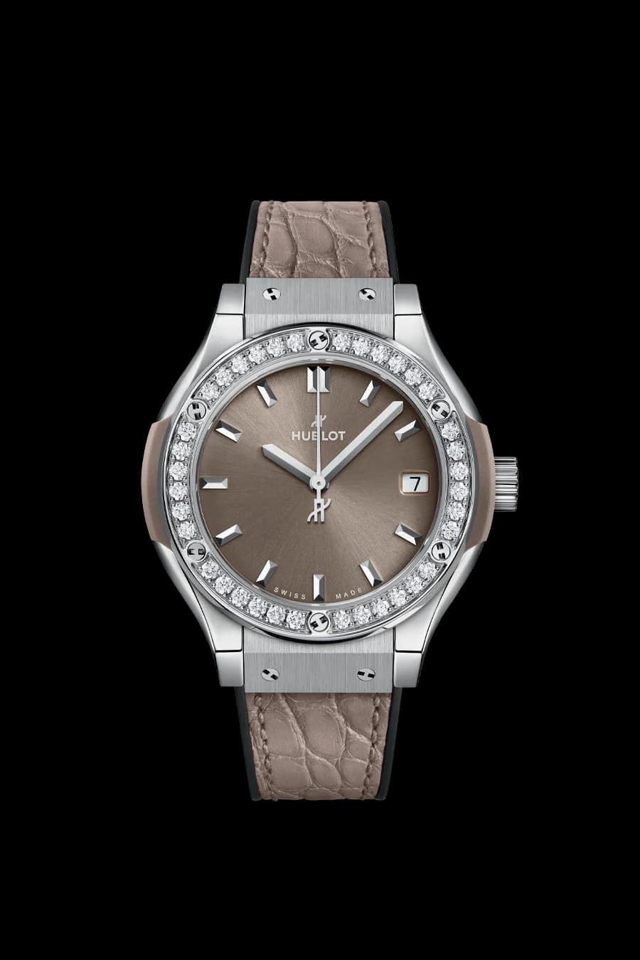 Hublot Classic Fusion Titanium Taupe Diamonds 33 mm 1