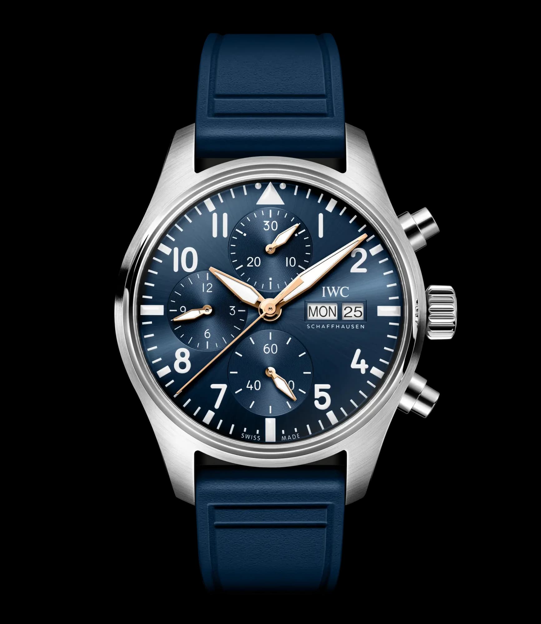 IWC Schaffhausen Pilot's Watch Chronograph 41 Le Petit Prince – Çelik, Mavi Kadran 1