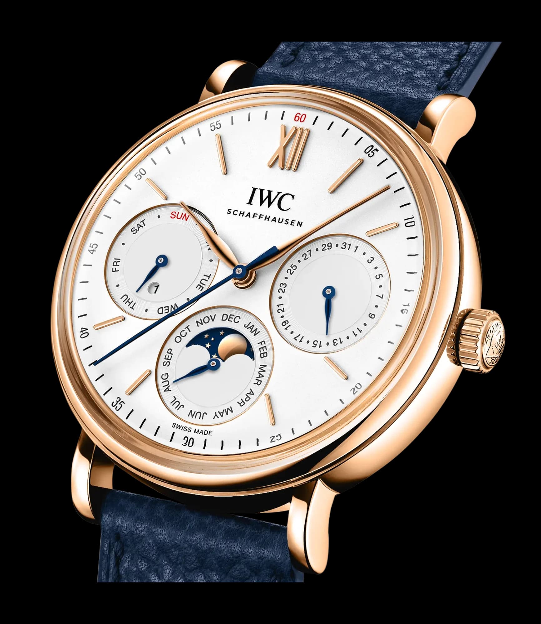 IWC Schaffhausen Portofino Perpetual Calendar – 5N Altın, Gümüş Kadran 3