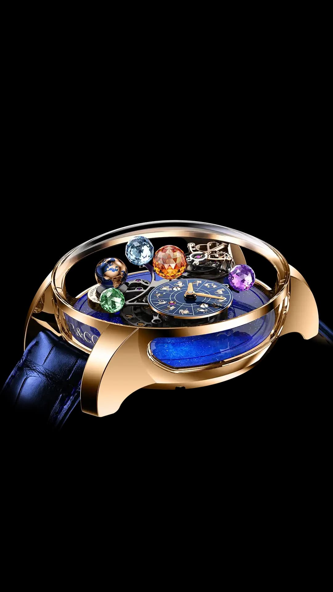 Jacob & Co. Astronomia Solar Zodiac – Rose Gold with Blue Aventurine Dial 1