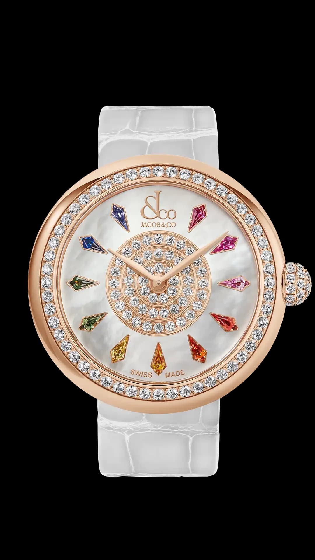 Jacob & Co. Brilliant – Multicolored Sapphires in Rose Gold (38 mm) 1