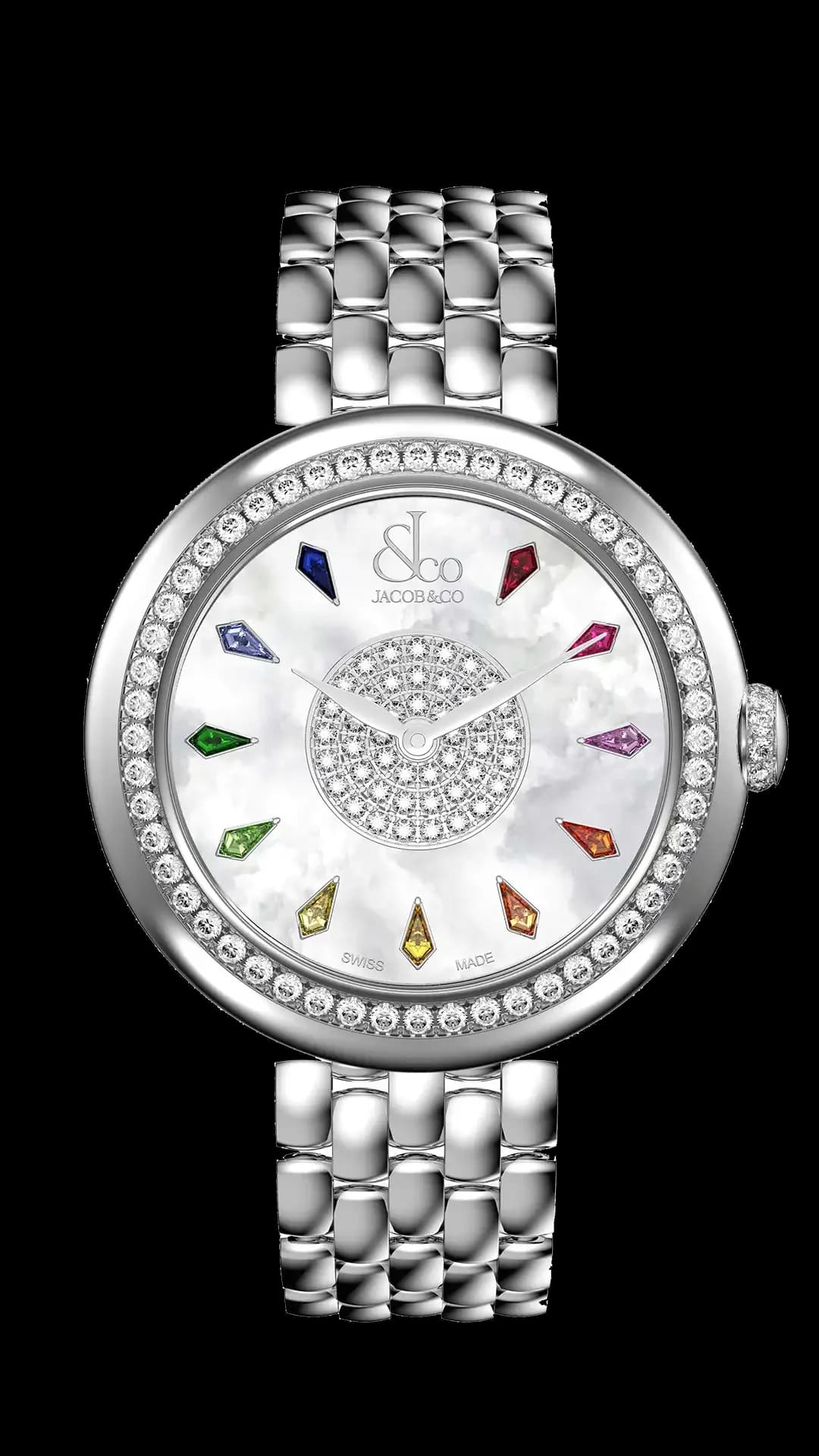 Jacob & Co. Brilliant – Rainbow Sapphires in Stainless Steel (Bracelet) 1
