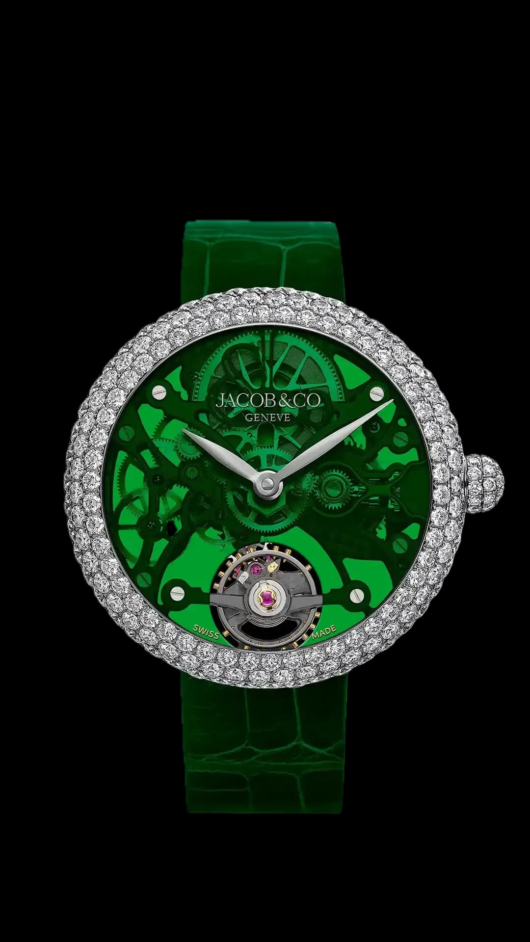 Jacob & Co. Brilliant Skeleton Northern Lights – Stainless Steel, Green 1