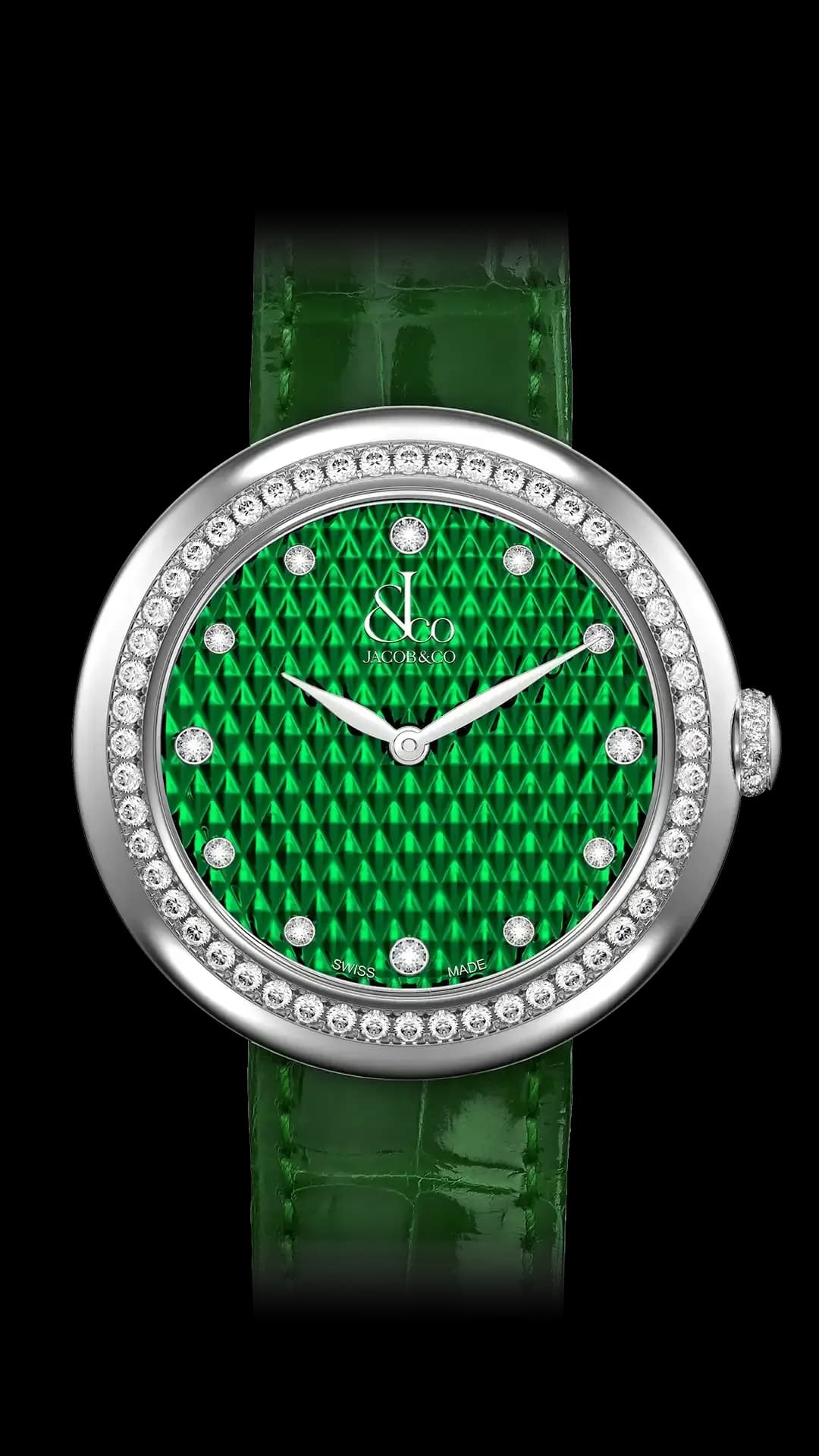 Jacob & Co. Brilliant – Stainless Steel with Green Pyramid Dial 1