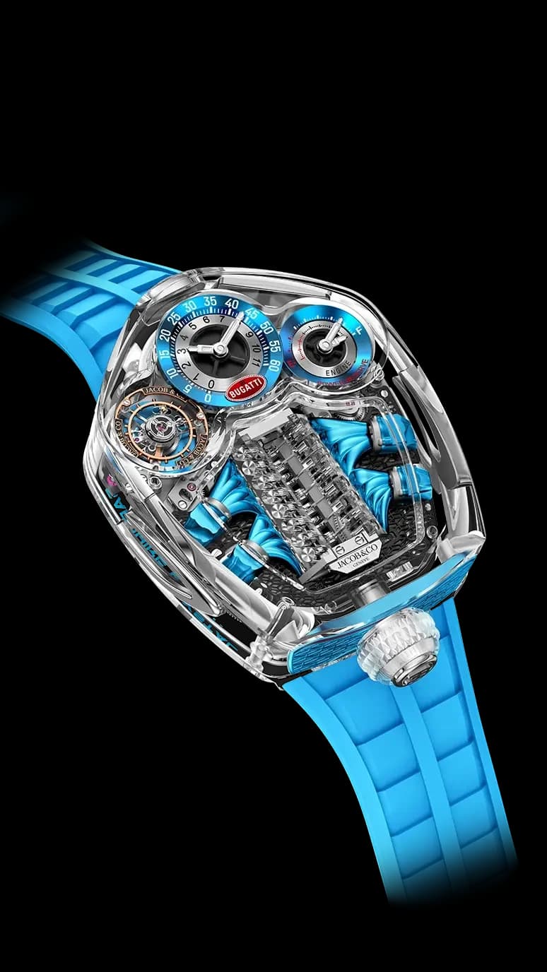 Jacob & Co. Bugatti Tourbillon Sapphire Crystal – Clear / Blue 1
