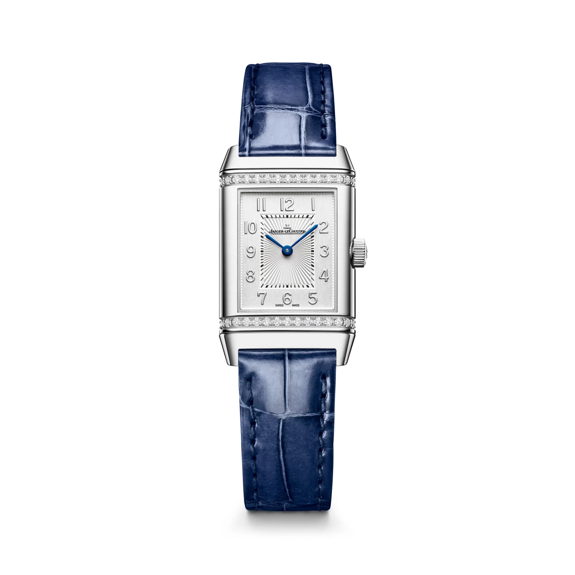 Jaeger-LeCoultre Reverso Classic Duetto – Çelik, 34.2 x 21 mm, Mavi Kayış, 60 Taş 1