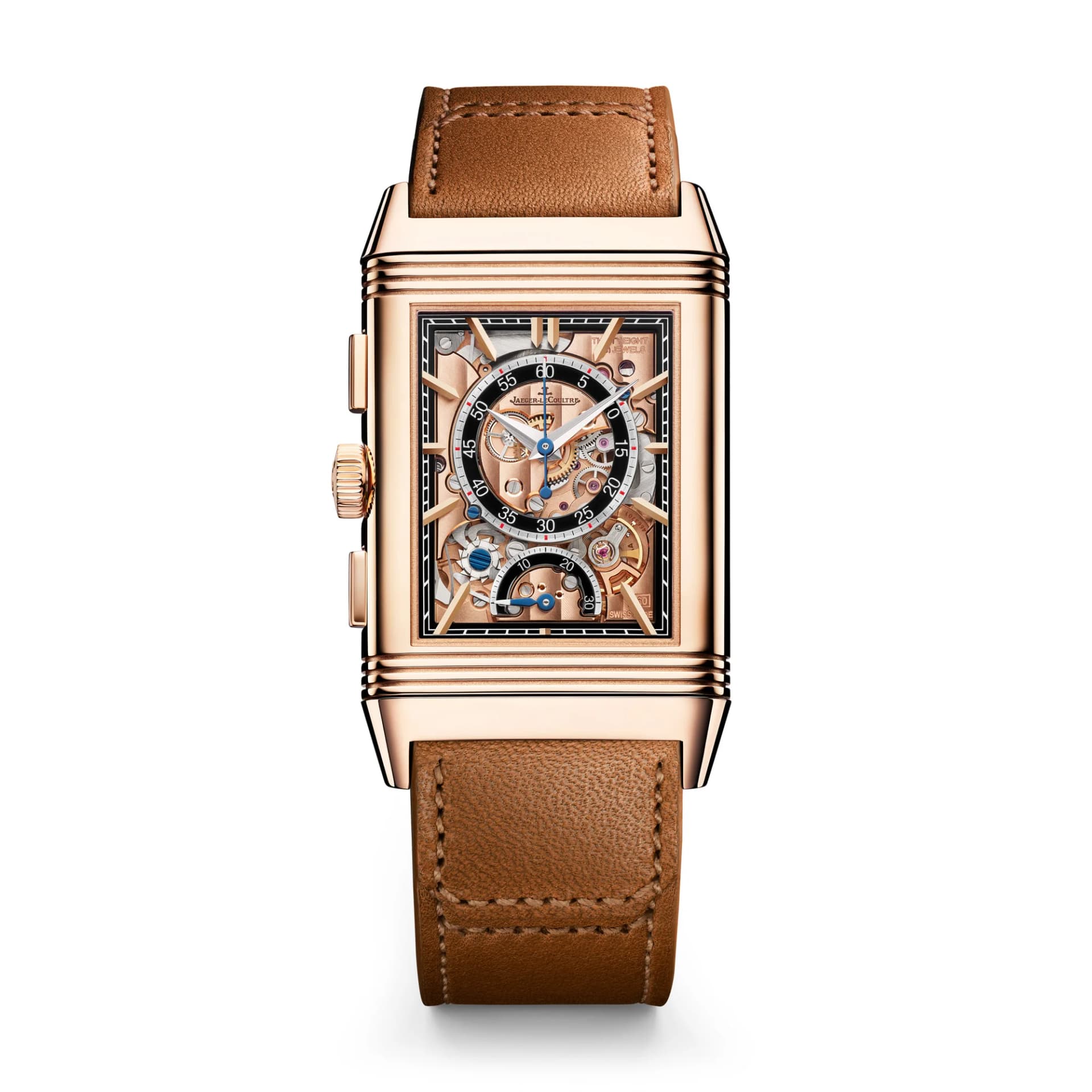 Jaeger-LeCoultre Reverso Tribute Chronograph – Pembe Altın, Altın Sarısı Kadran 2