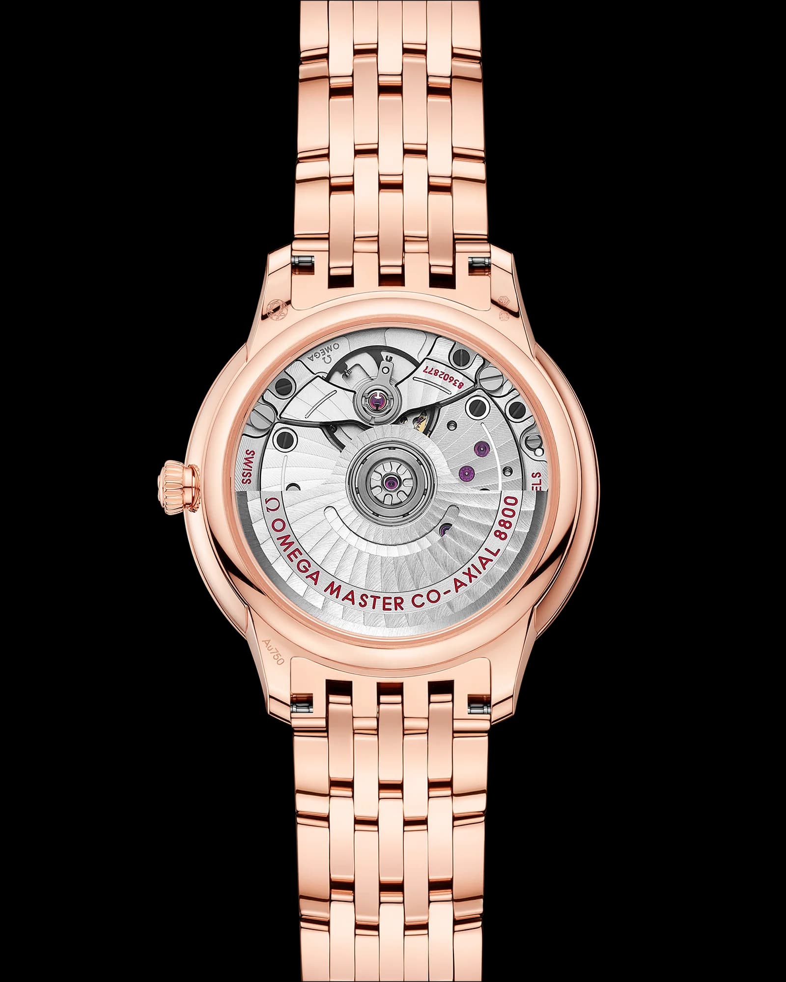Omega De Ville Prestige Co-Axial Master Chronometer 34 mm – Sedna Gold on Sedna Gold, Red Dial 2