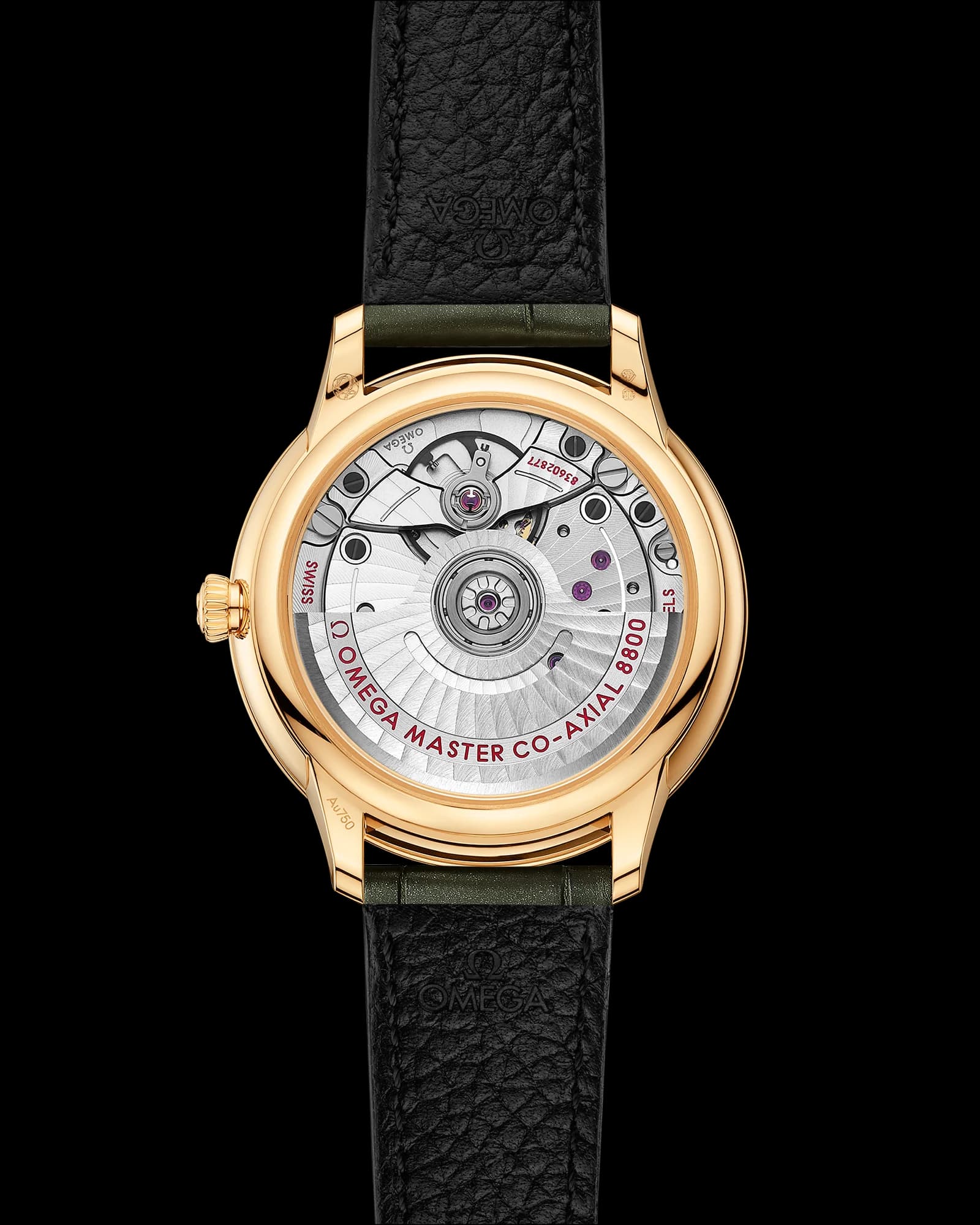Omega De Ville Prestige Co-Axial Master Chronometer 34 mm – Yellow Gold on Leather Strap, White Dial 2