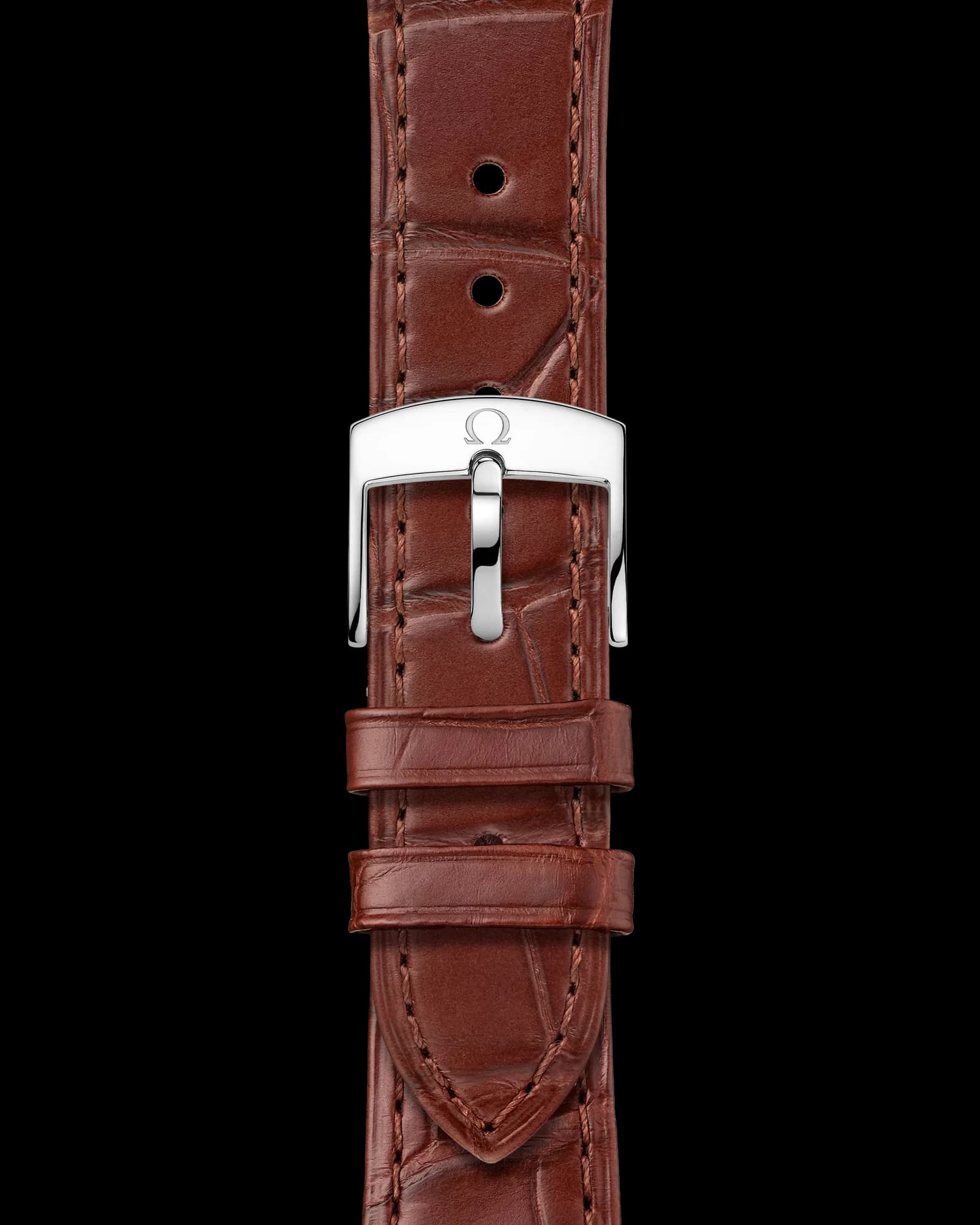 Omega De Ville Prestige Co-Axial Master Chronometer Power Reserve 41 mm – Steel - Yellow Gold on Leather Strap, Silver Dial 3