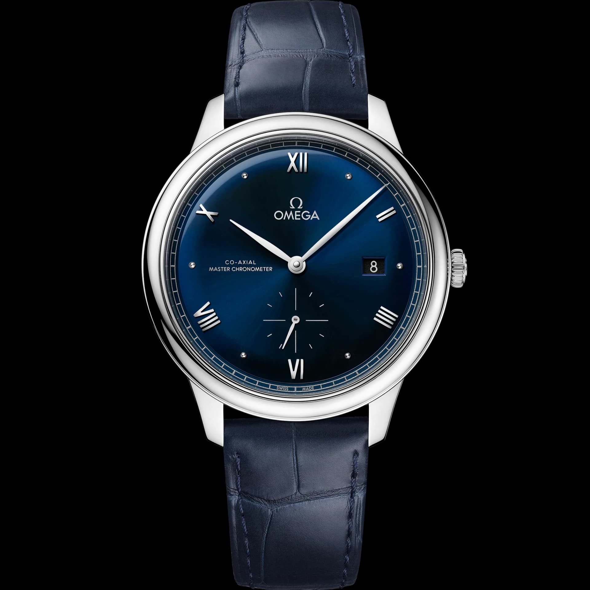 Omega De Ville Prestige Co-Axial Master Chronometer Small Seconds 41 mm – Steel on Leather Strap, Blue Dial 1
