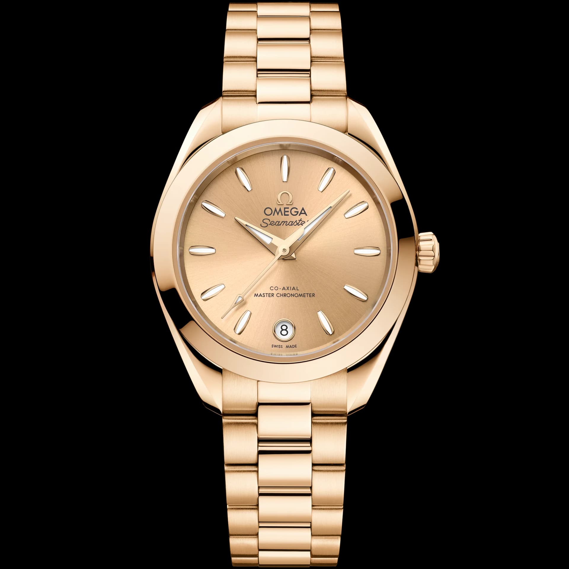 Omega Seamaster Aqua Terra 150M Co-Axial Master Chronometer 30 mm – Moonshine Gold on Moonshine Gold, Yellow Dial 1