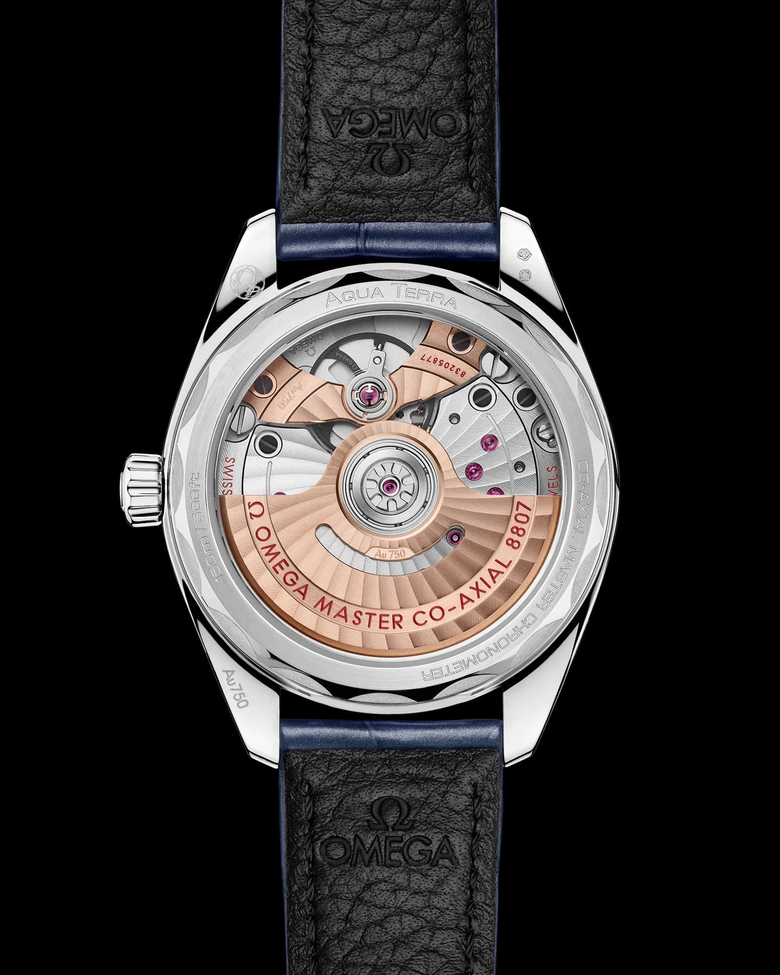 Omega Seamaster Aqua Terra 150M Co-Axial Master Chronometer 34 mm – Canopus Gold on Alligator, Silver Dial 2