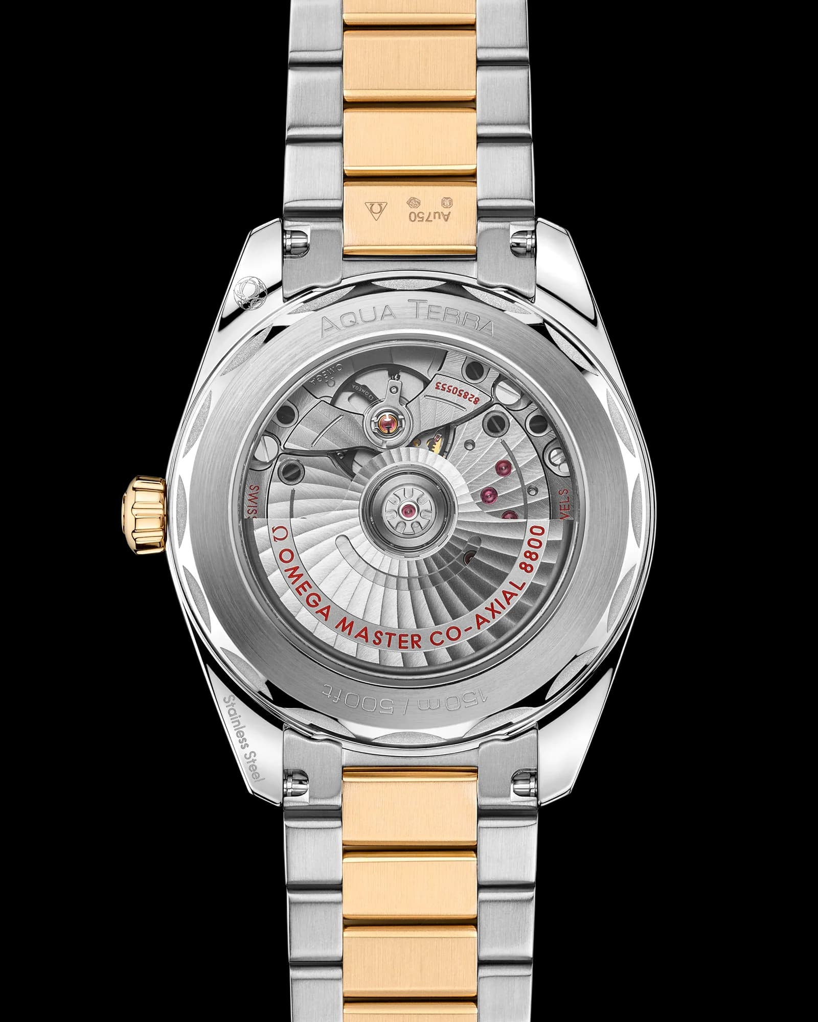 Omega Seamaster Aqua Terra 150M Co-Axial Master Chronometer 38 mm – Steel - Moonshine Gold on Steel - Moonshine Gold, Red Dial 2