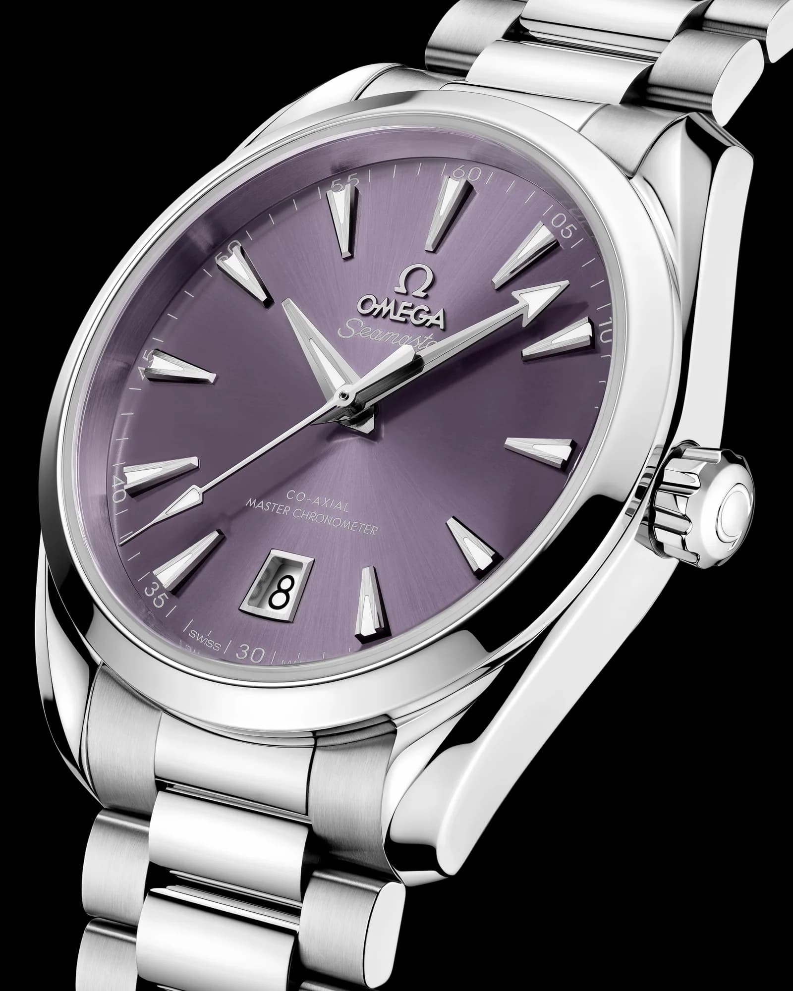 Omega Seamaster Aqua Terra Shades Co-Axial Master Chronometer 38 mm – Steel on Steel, Lavender Dial 3